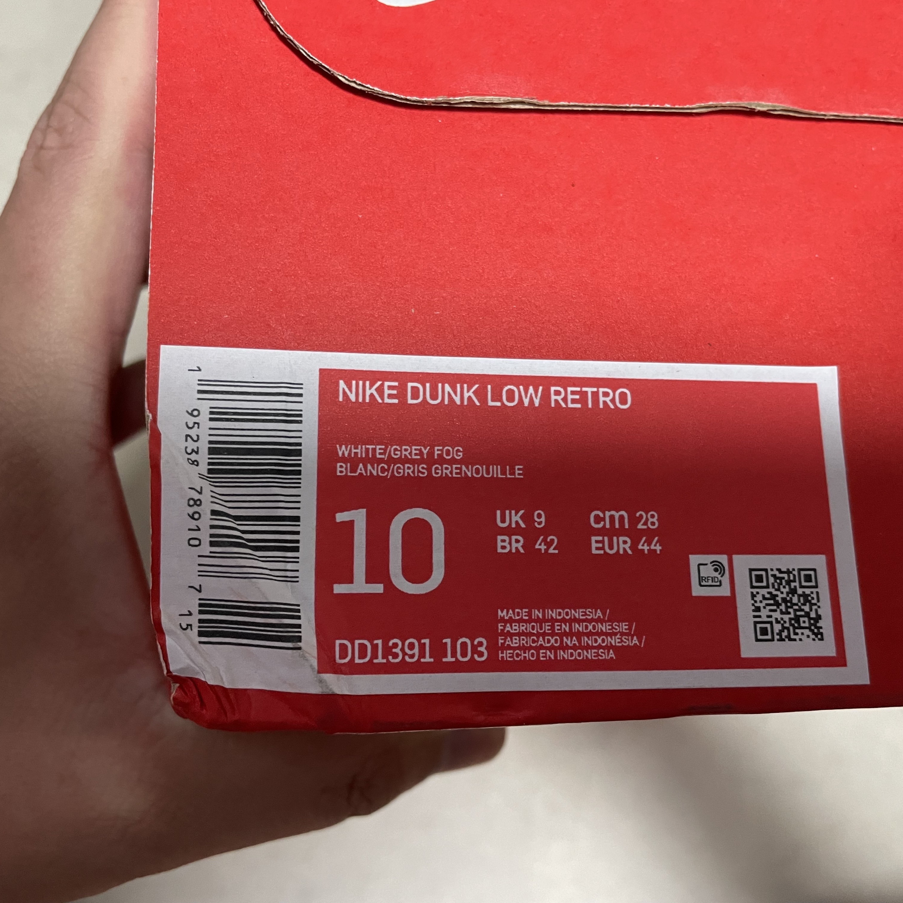 Nike Dunk Low Retro Grey Fog, Nike Dunk Low Retro Black 착용 스타일 - 1