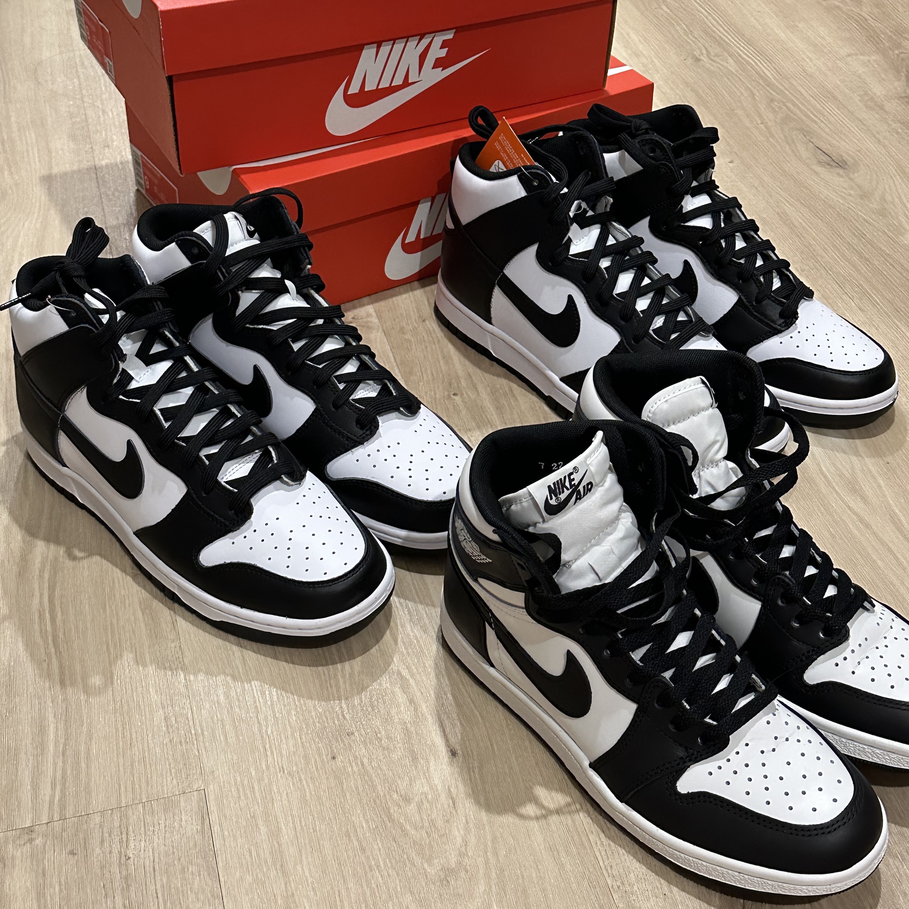 Jordan 1 High 85 Black White, Nike Dunk High Retro Championship White 착용 스타일 - 3