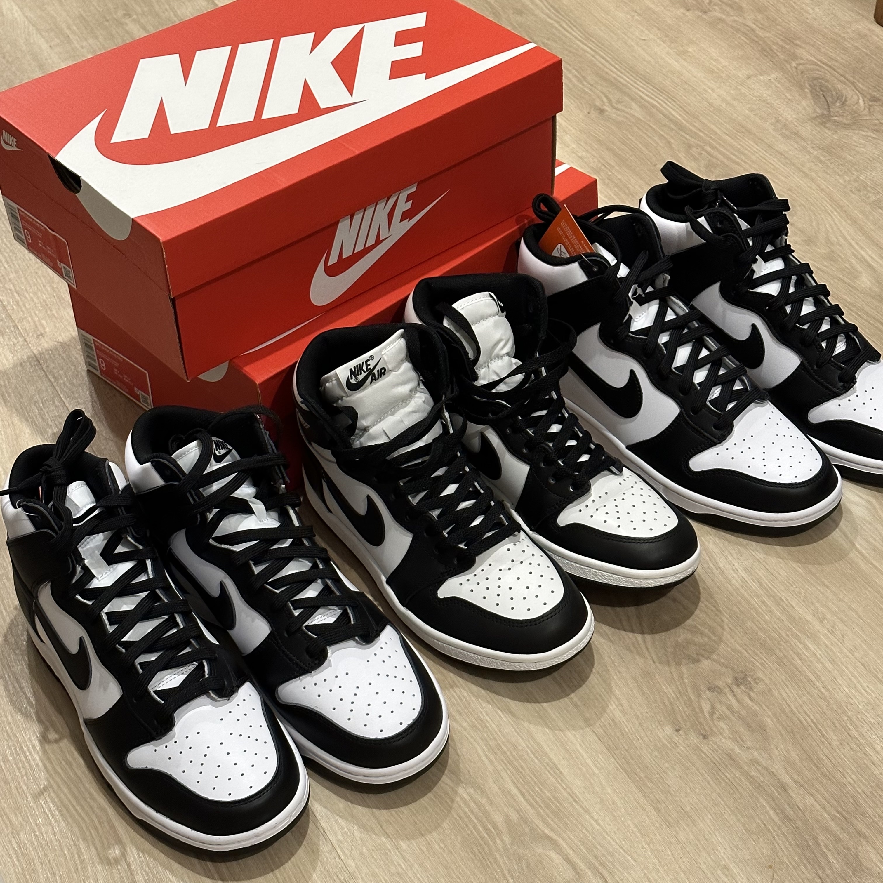 Jordan 1 High 85 Black White, Nike Dunk High Retro Championship White 착용 스타일 - 2