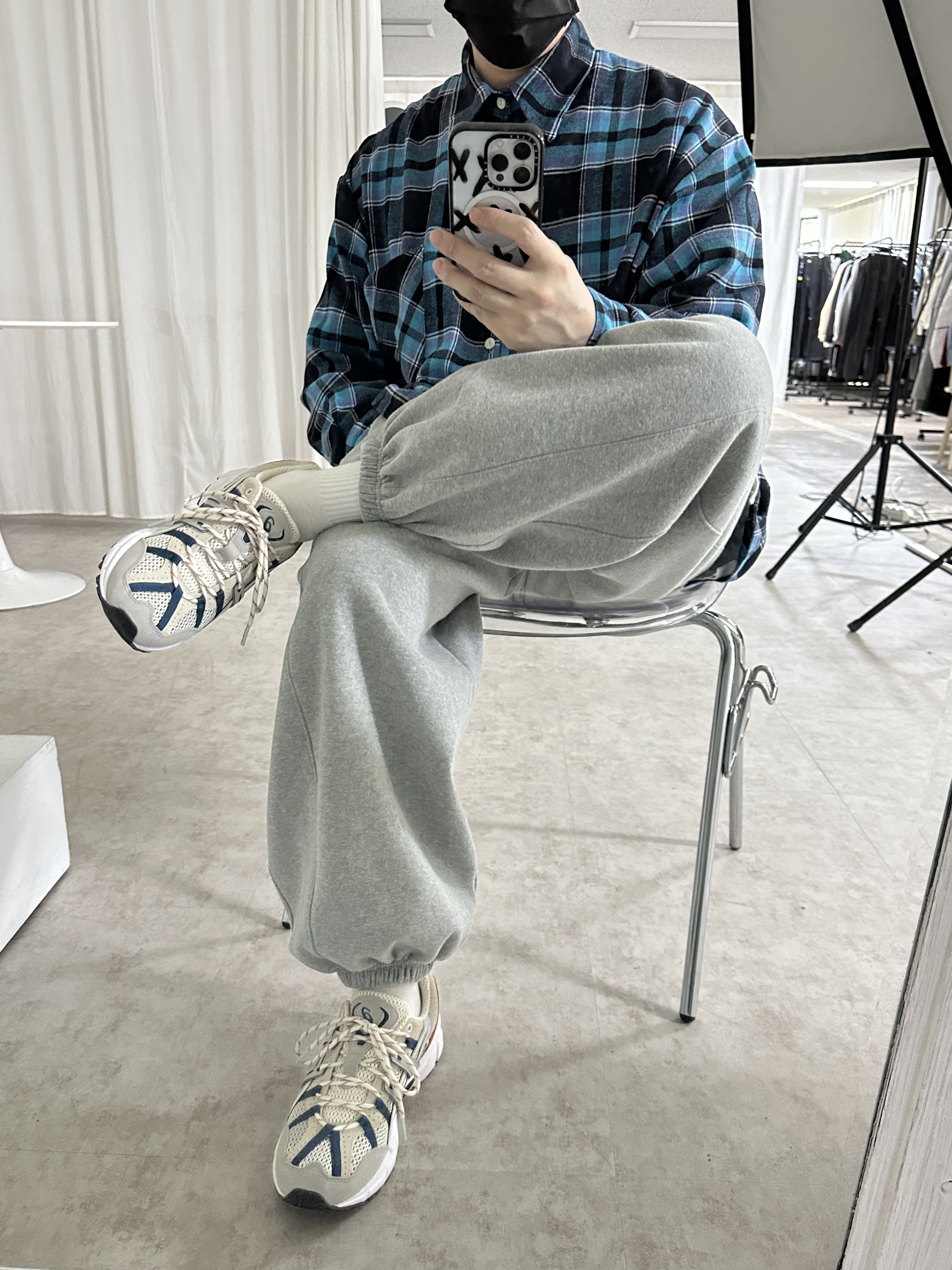 (W) Asics Gel-Sonoma 15-50 Smoke Grey Oyster Grey 착용 스타일 - 1