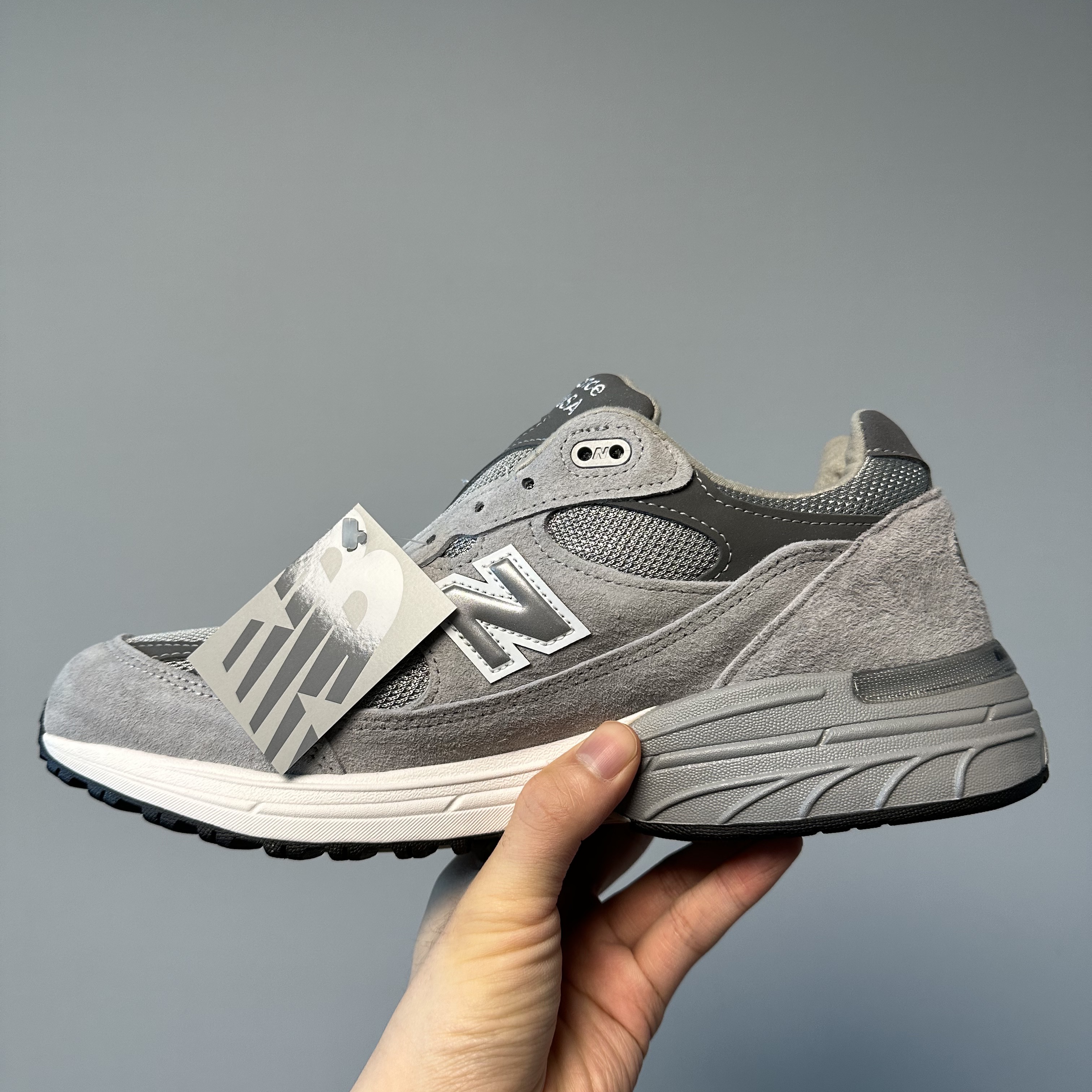 New Balance 993 Made in USA Grey - D Standard 착용 스타일 - 3