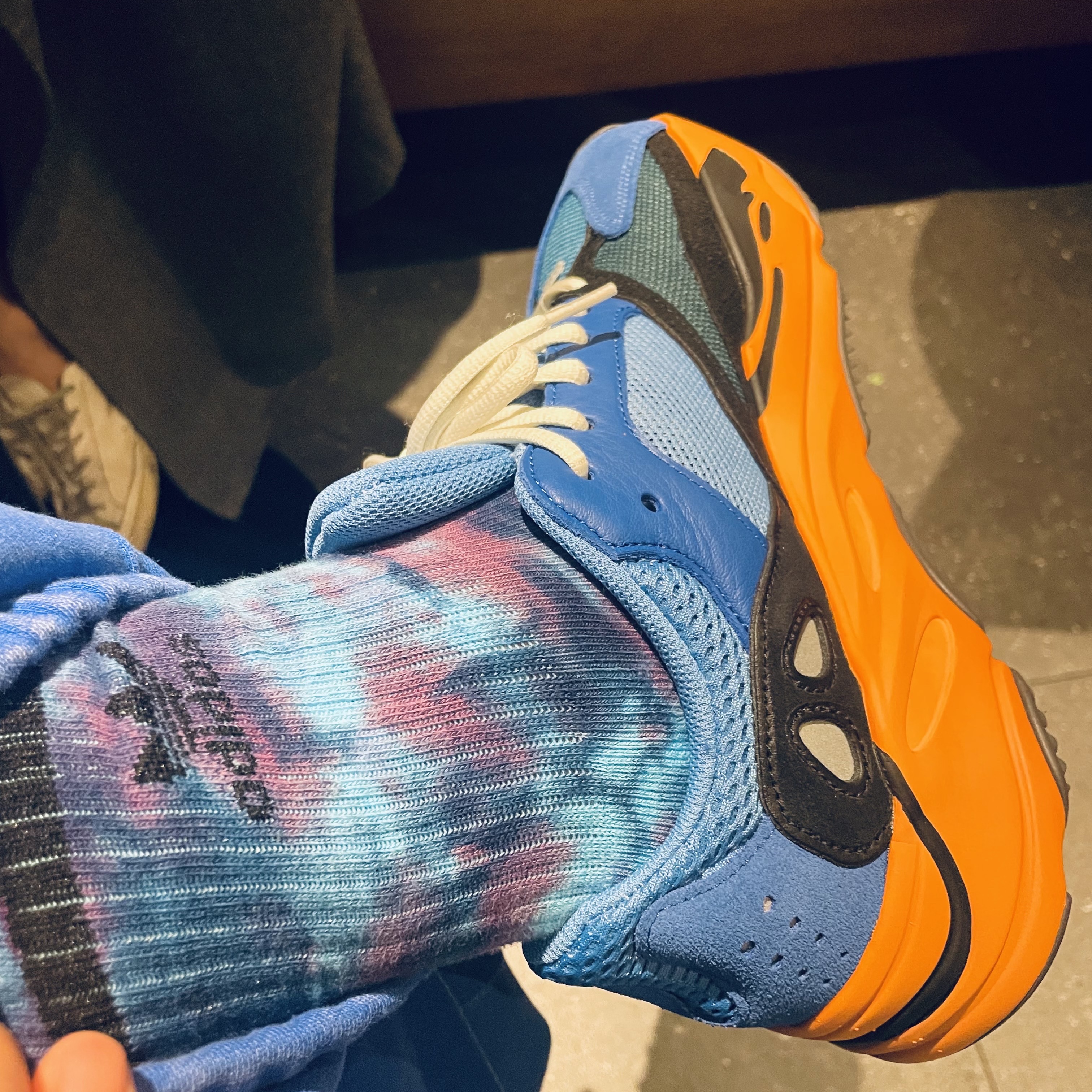 Nike x Stussy NRG Acid Washed Crewneck Game Royal (DR4024-480), Nike x Stussy NRG Acid Washed Fleece Pants Game Royal (DR4025-480) 착용 스타일 - 3