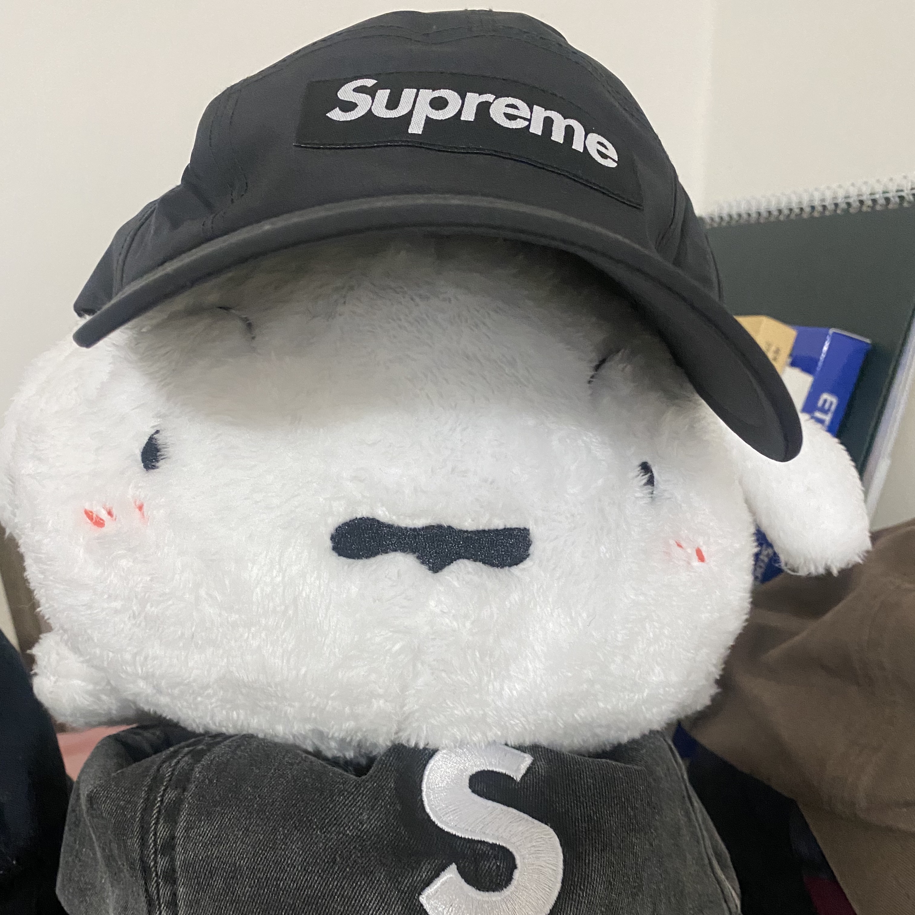 Supreme Gore-Tex Camp Cap Black - 22FW, Supreme Pigment Print S Logo 6-Panel Black - 22FW 착용 스타일