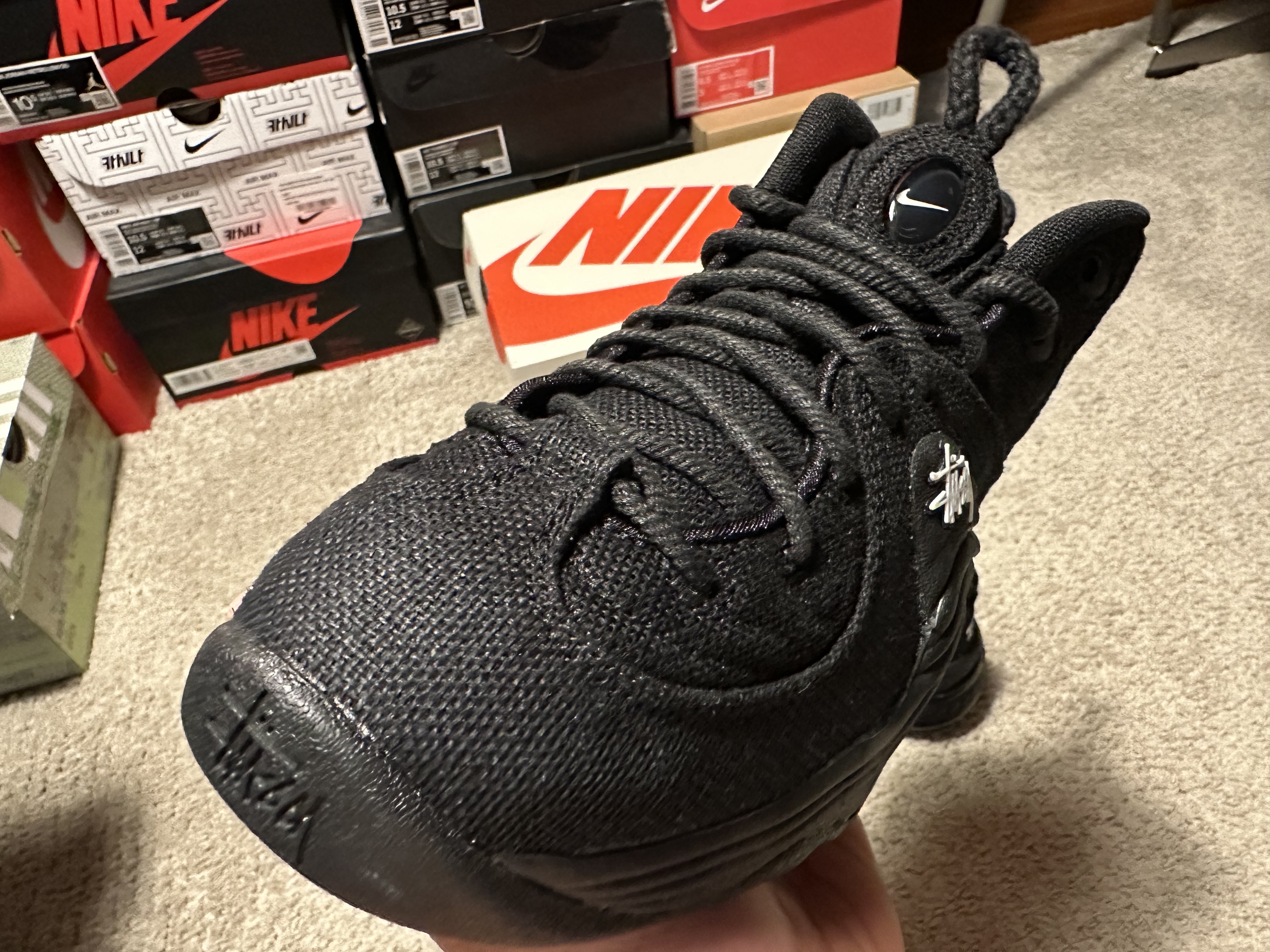Nike x Stussy Air Penny II Black 착용 스타일 - 4