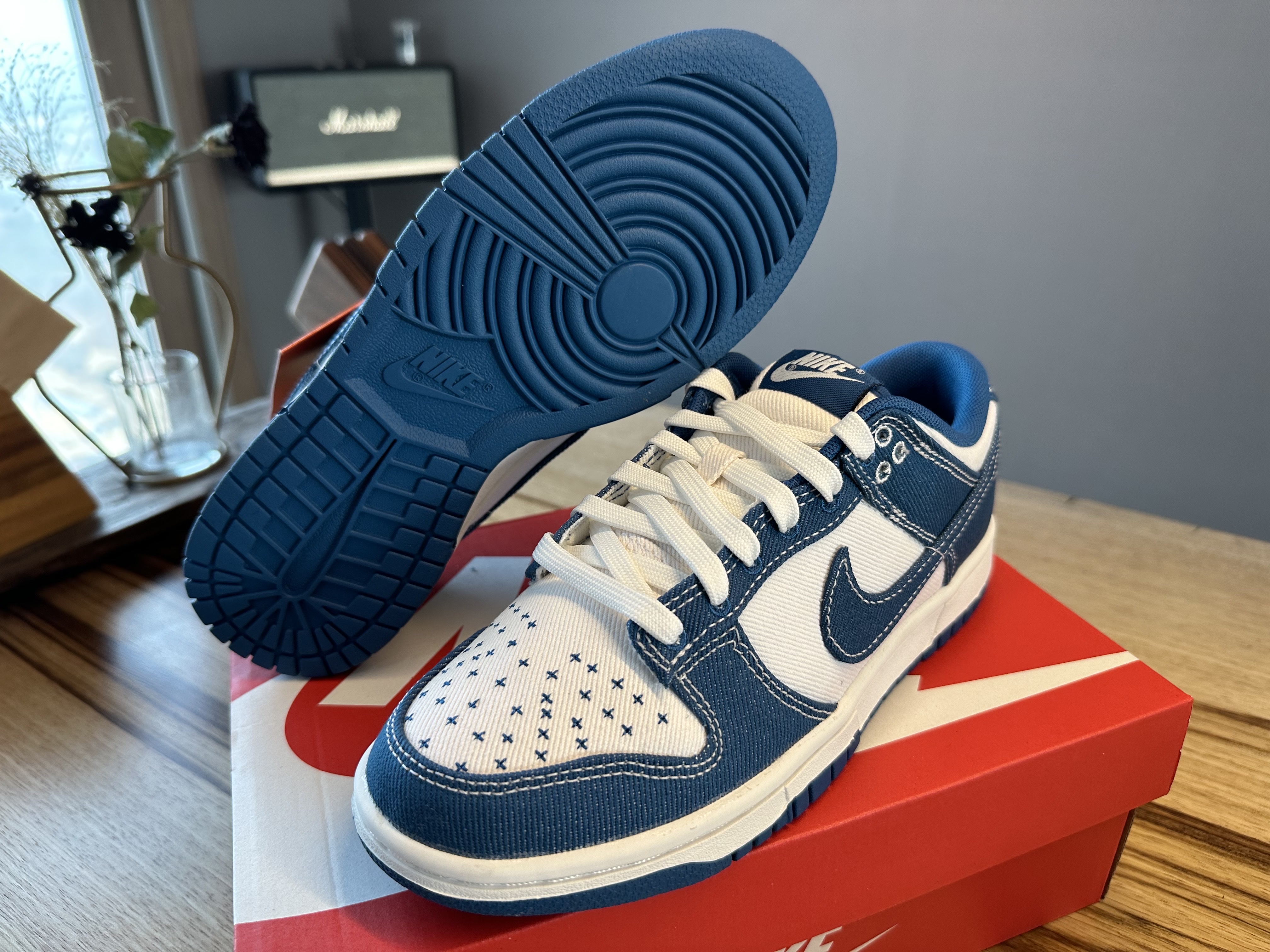 Nike Dunk Low Retro SE Industrial Blue 착용 스타일 - 5