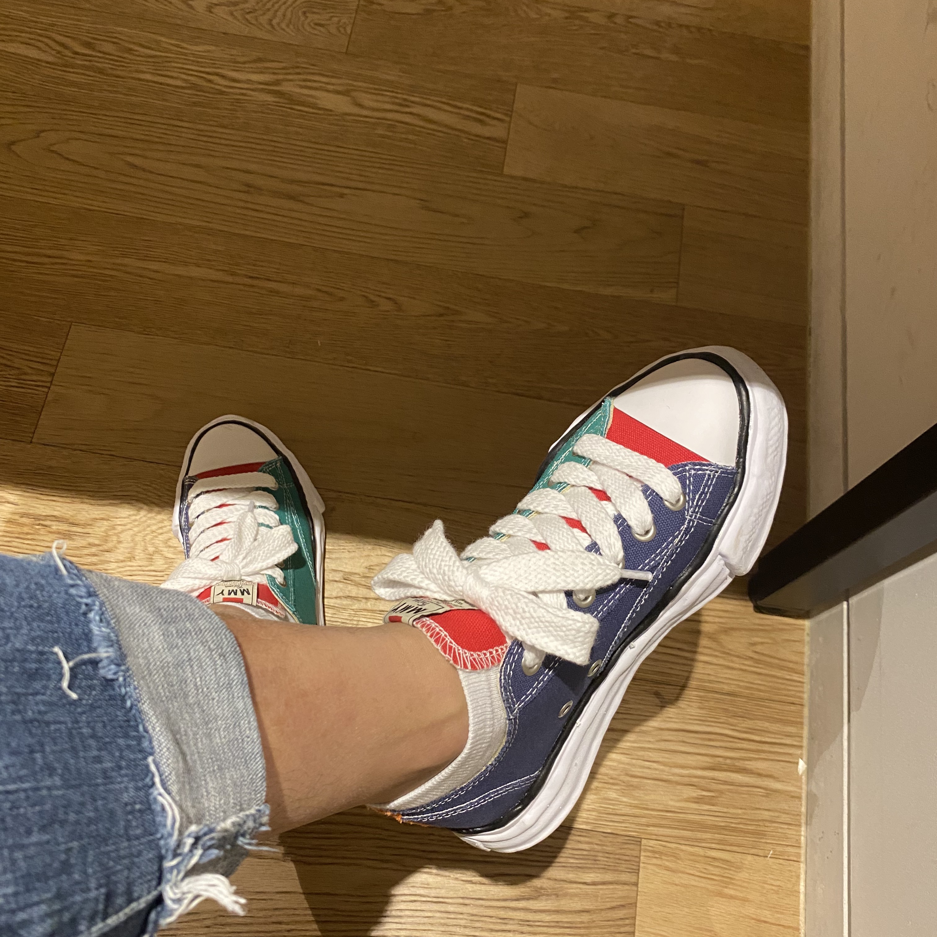 Maison Mihara Yasuhiro Peterson OG Sole Canvas Low Sneakers Multi 착용 스타일