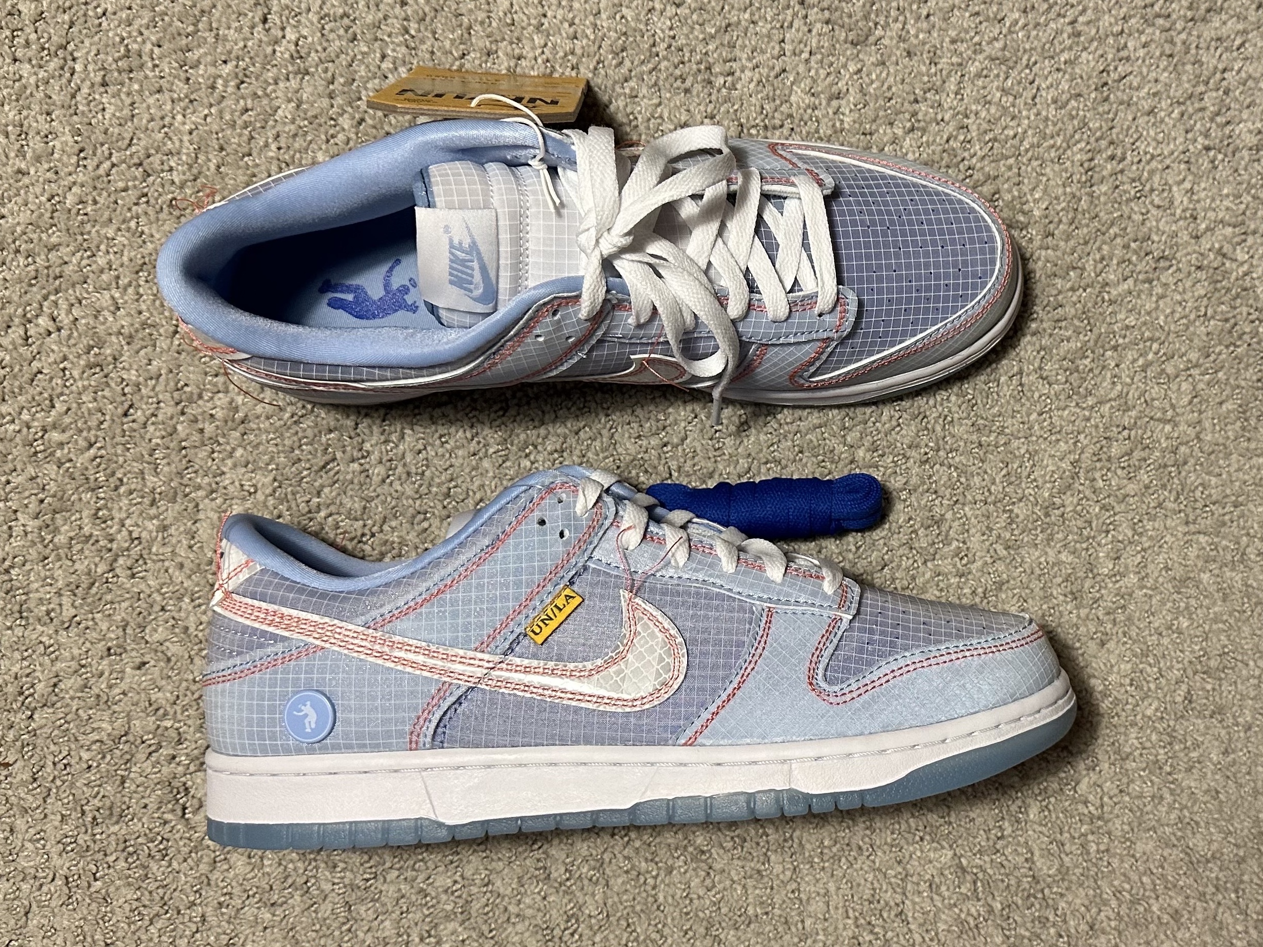 Nike x Union Dunk Low Passport Pack Argon 착용 스타일 - 2