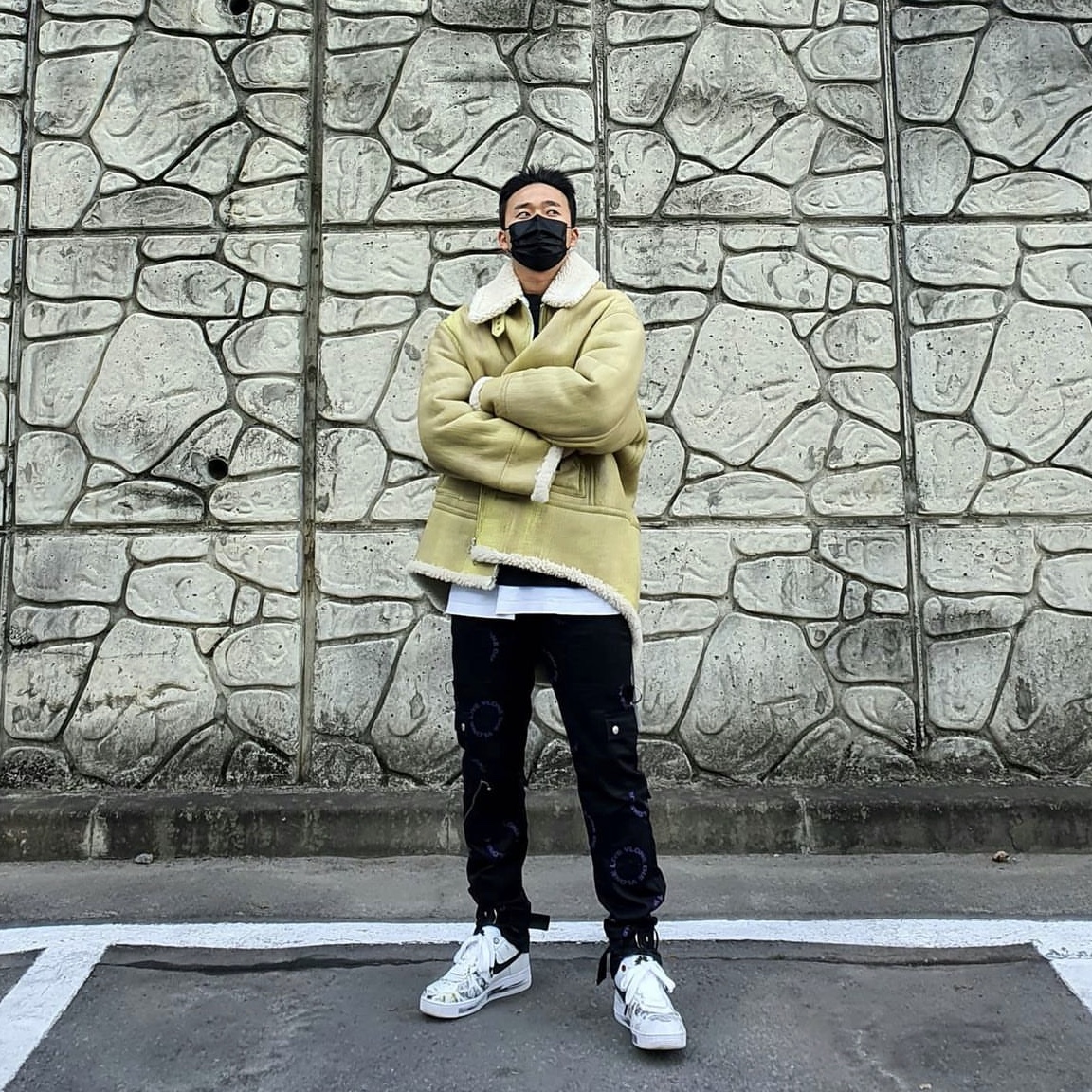 Nike x Peaceminusone Air Force 1 Low Para-Noise 2.0 착용 스타일