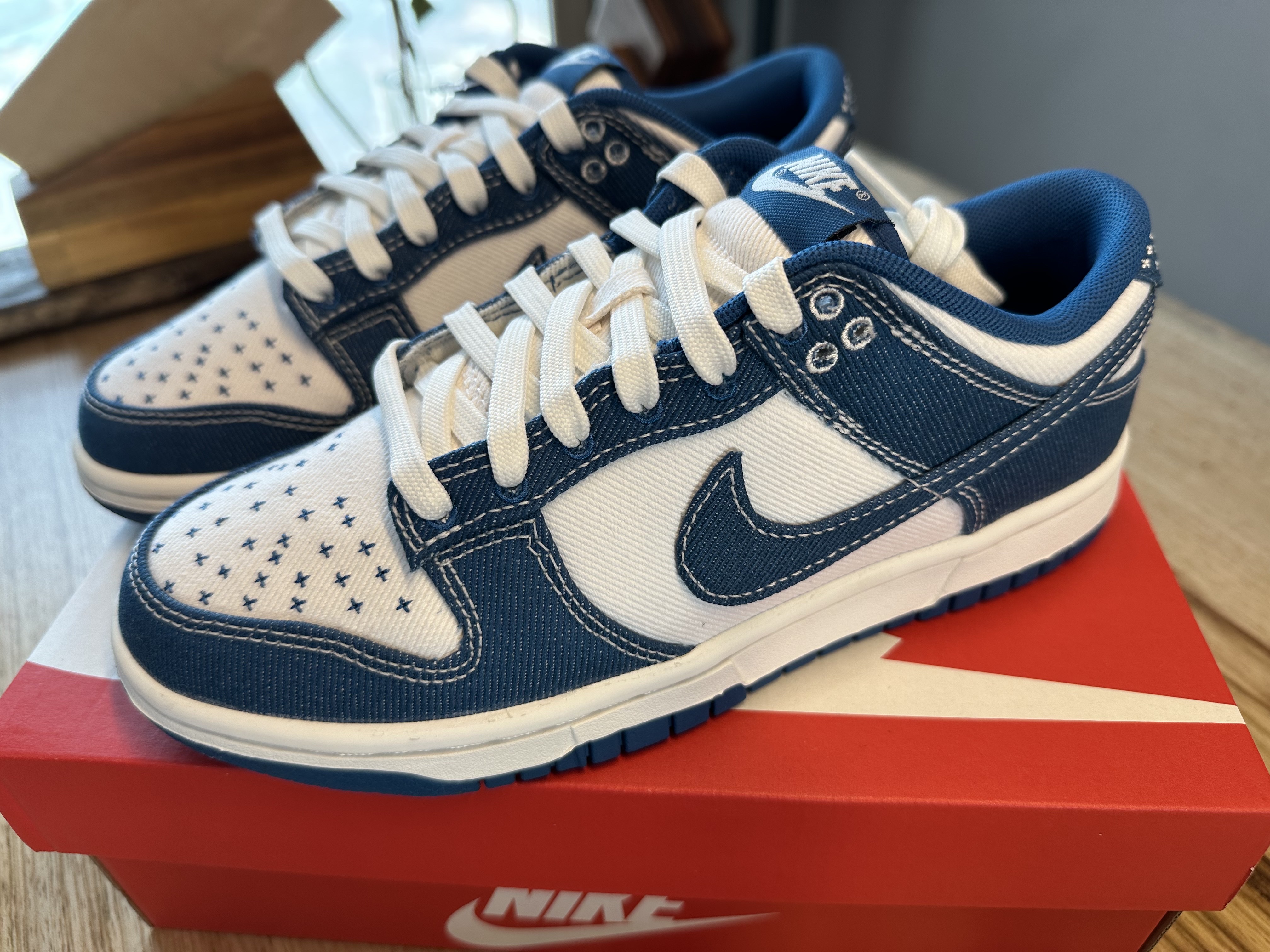 Nike Dunk Low Retro SE Industrial Blue 착용 스타일 - 2