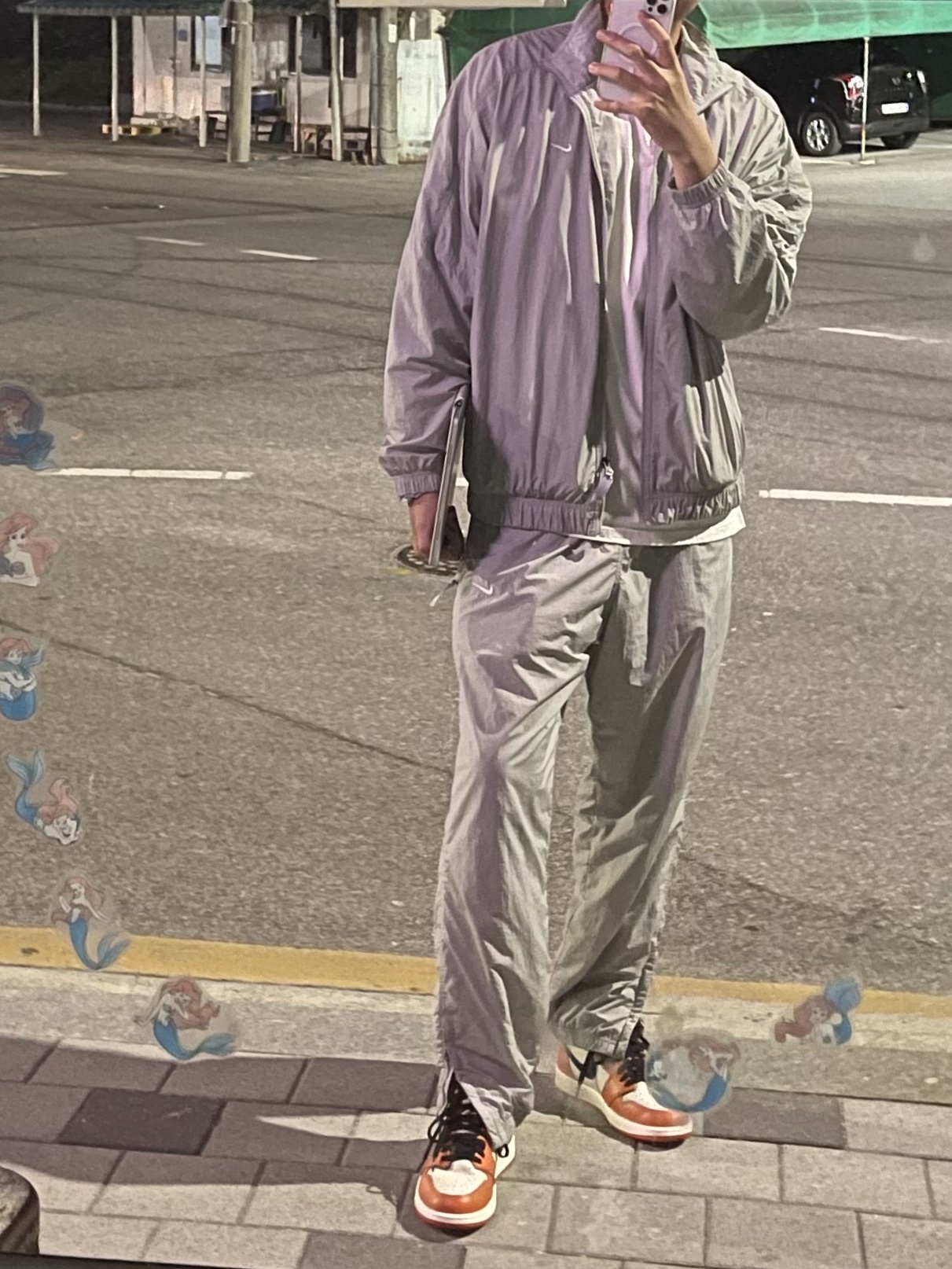 Nike M NRG Track Jacket Light Smoke Grey, Nike M NRG Track Pants Light Smoke Grey 착용 스타일
