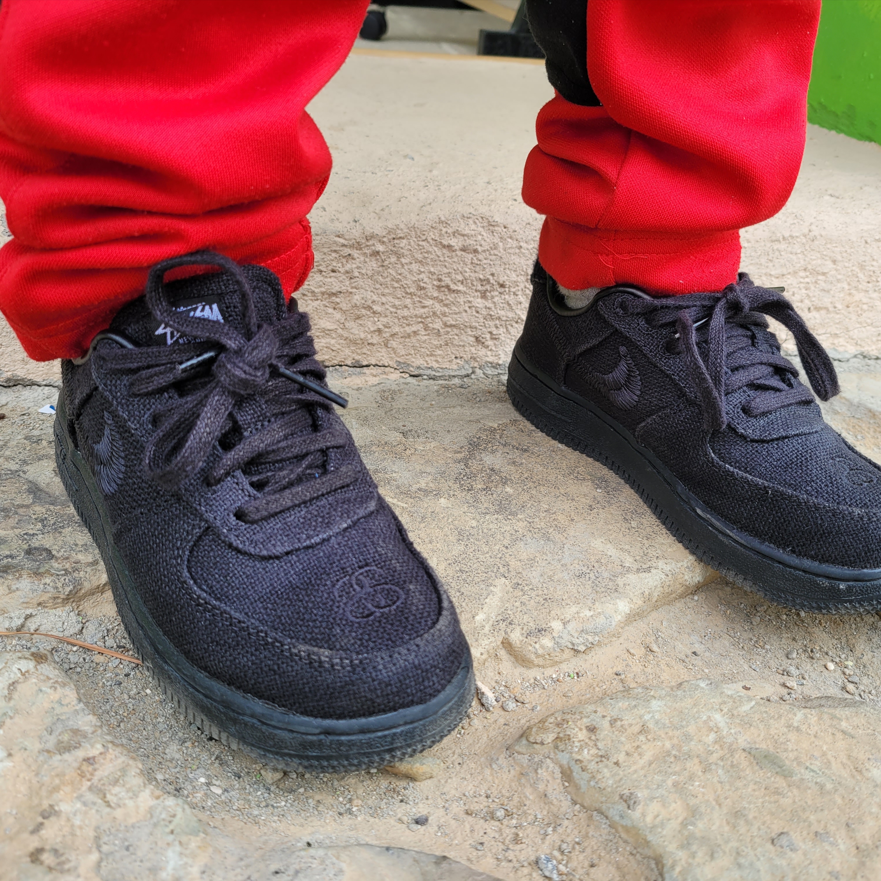 (PS) Nike x Stussy Force 1 Low Triple Black 착용 스타일 - 2