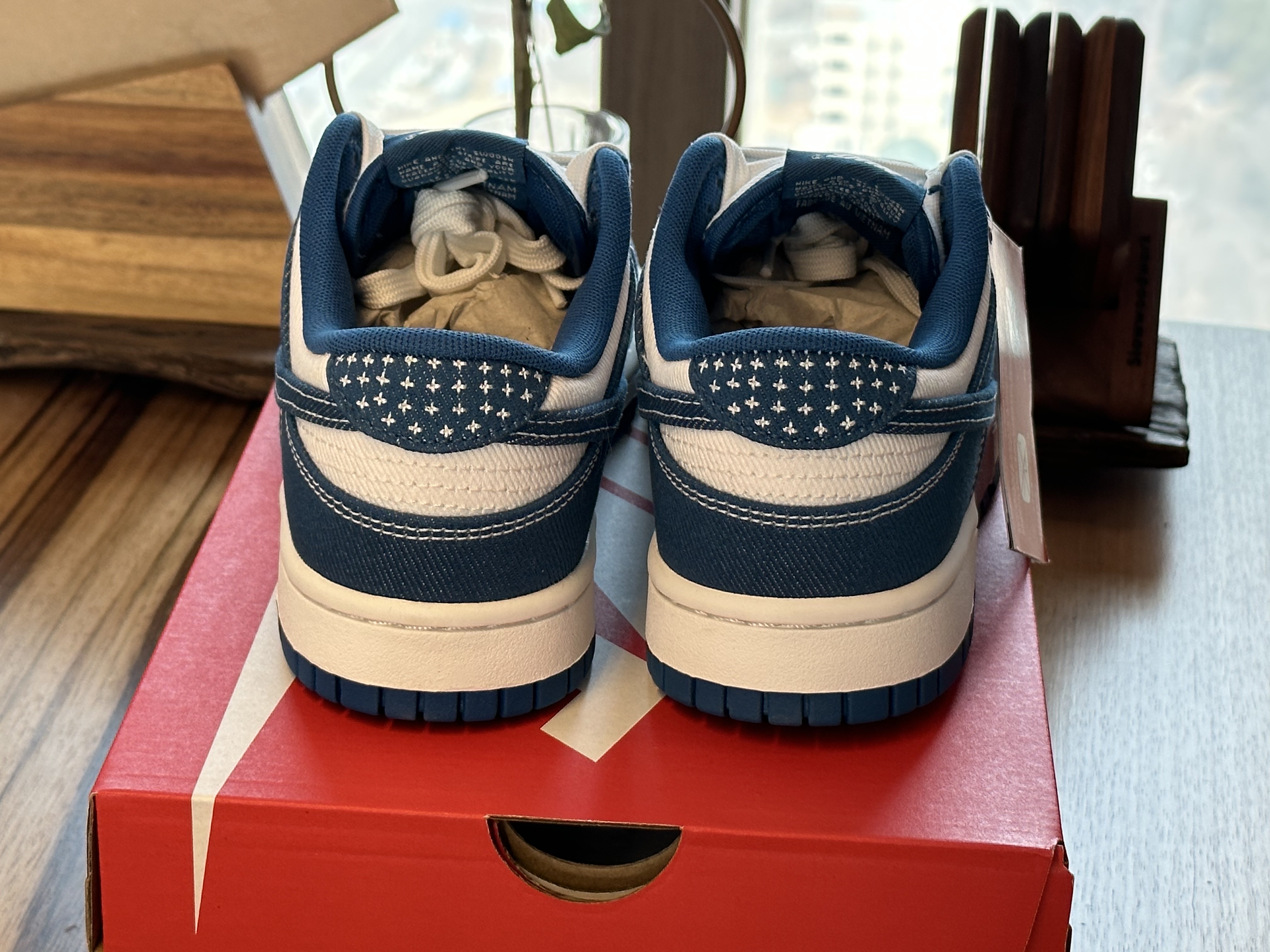 Nike Dunk Low Retro SE Industrial Blue 착용 스타일 - 4