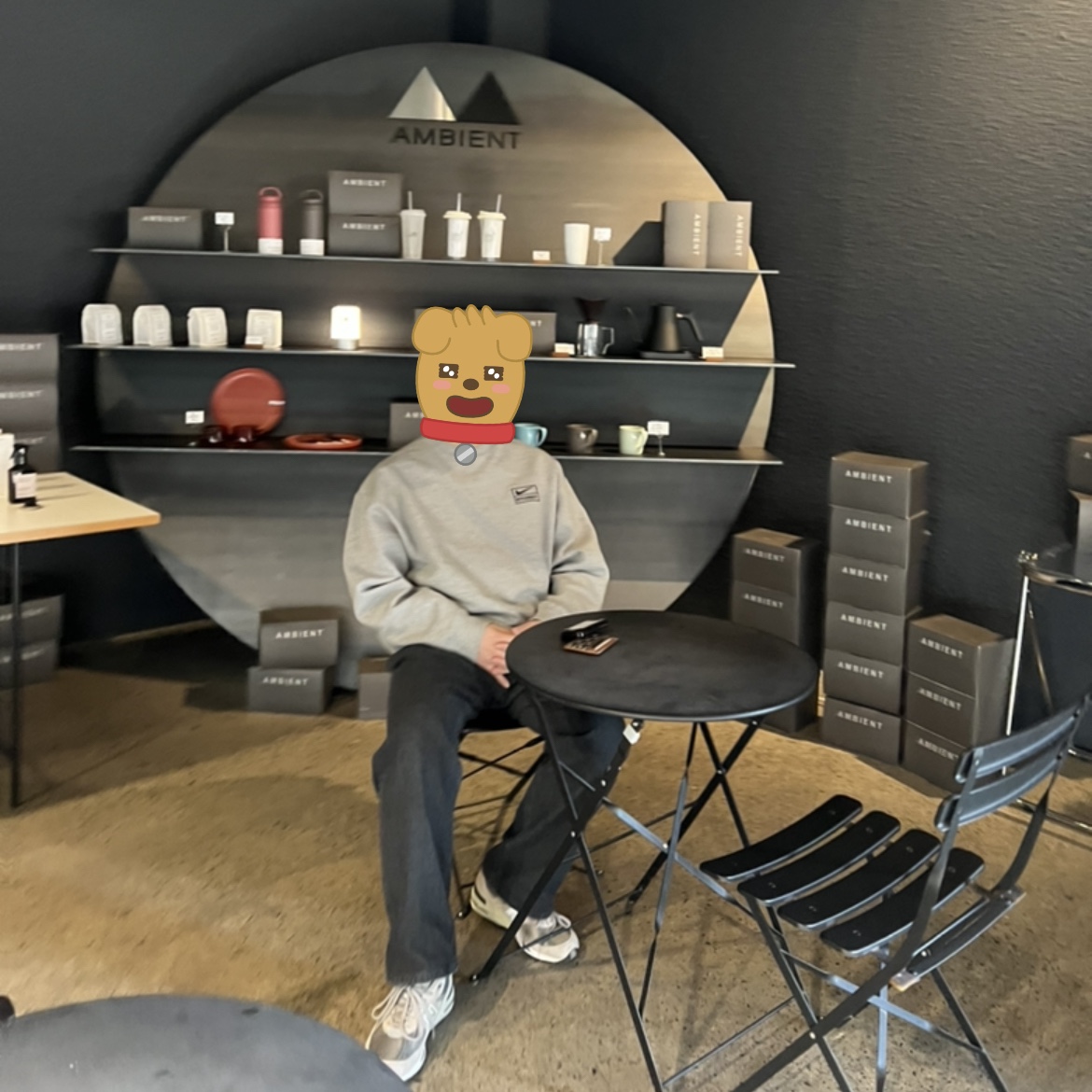 Nike x Stussy NRG Fleece Crewneck Dark Grey Heather (DO9337-063) 착용 스타일