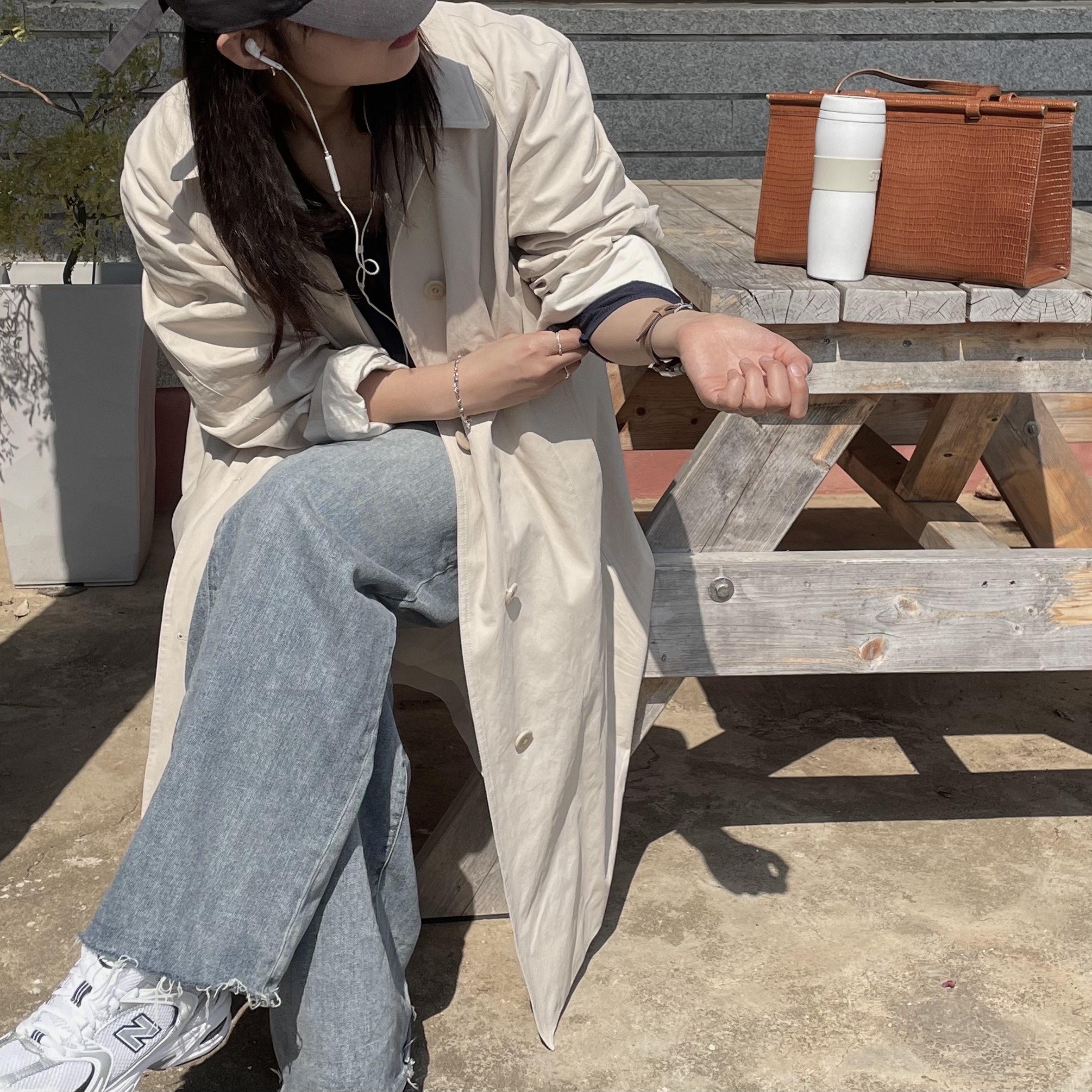 New Balance 530 White 착용 스타일 - 2