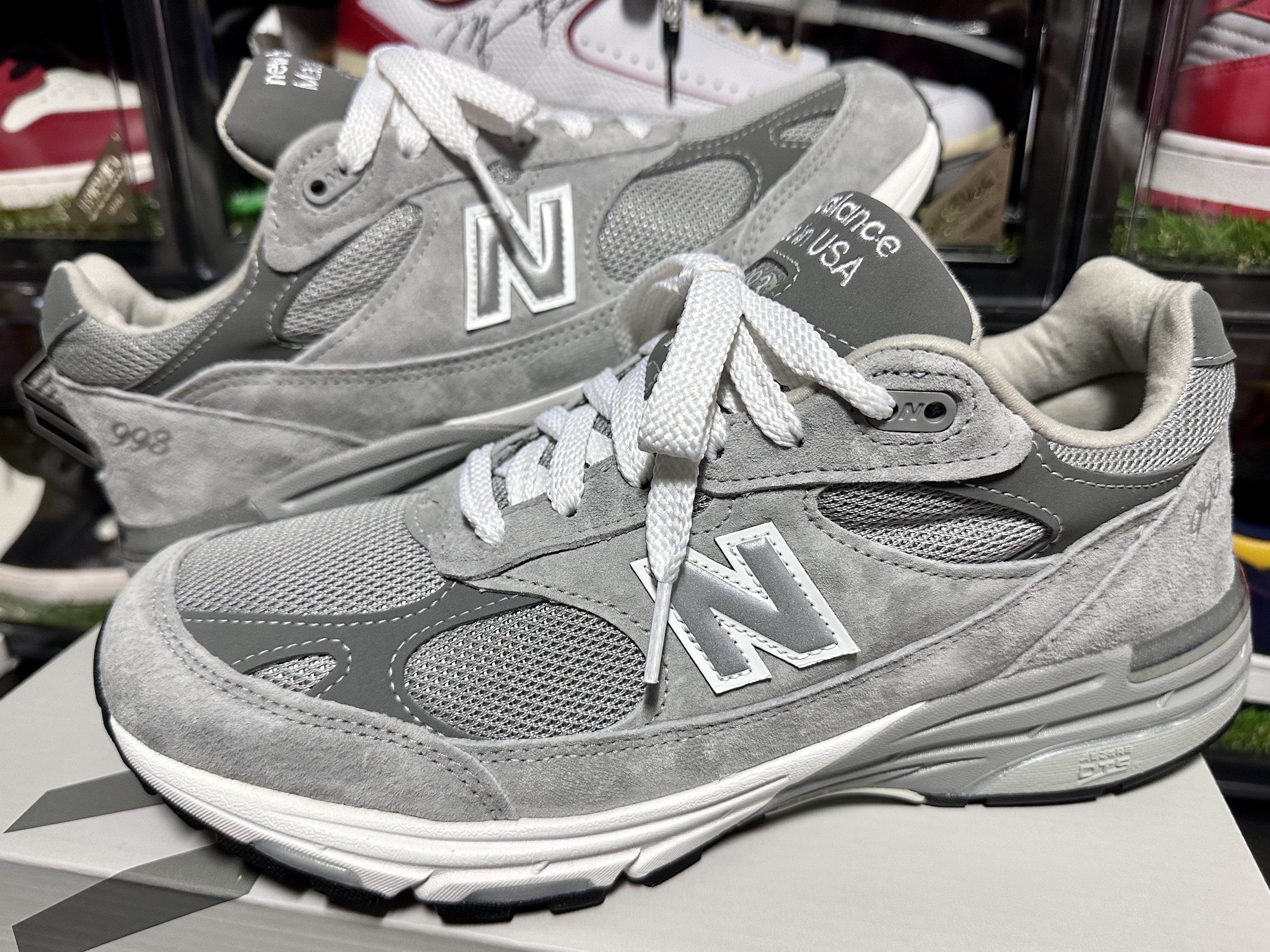 New Balance 993 Made in USA Grey - D Standard 착용 스타일 - 2