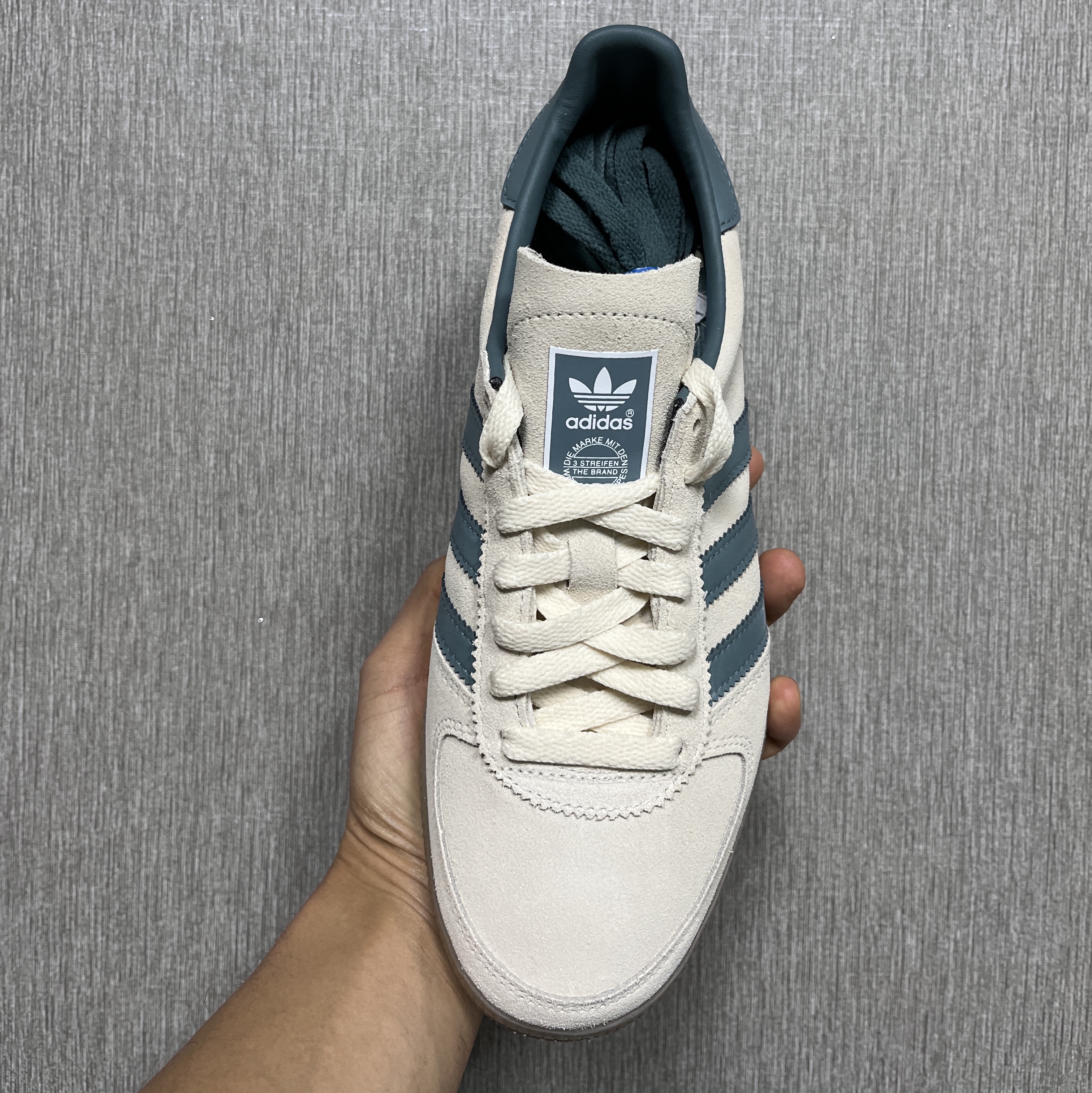 Adidas BC Trainer Cream White Hazy Emerald - Size? Exclusive 착용 스타일 - 3