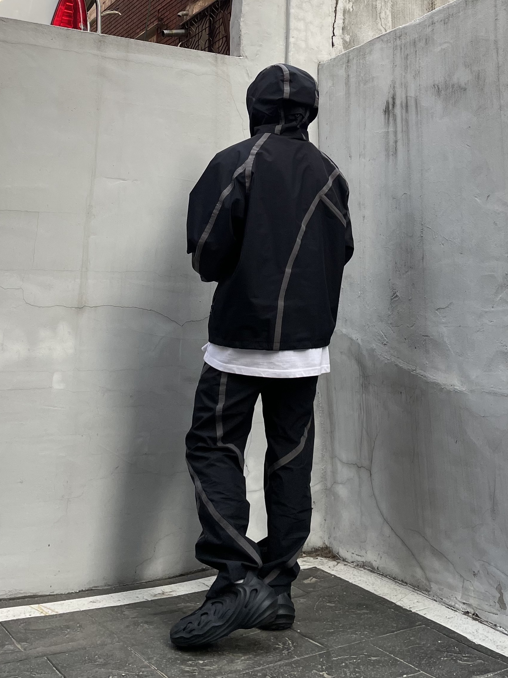 Sansan Gear Windblock Jacket Black - 22SS 착용 스타일 - 4