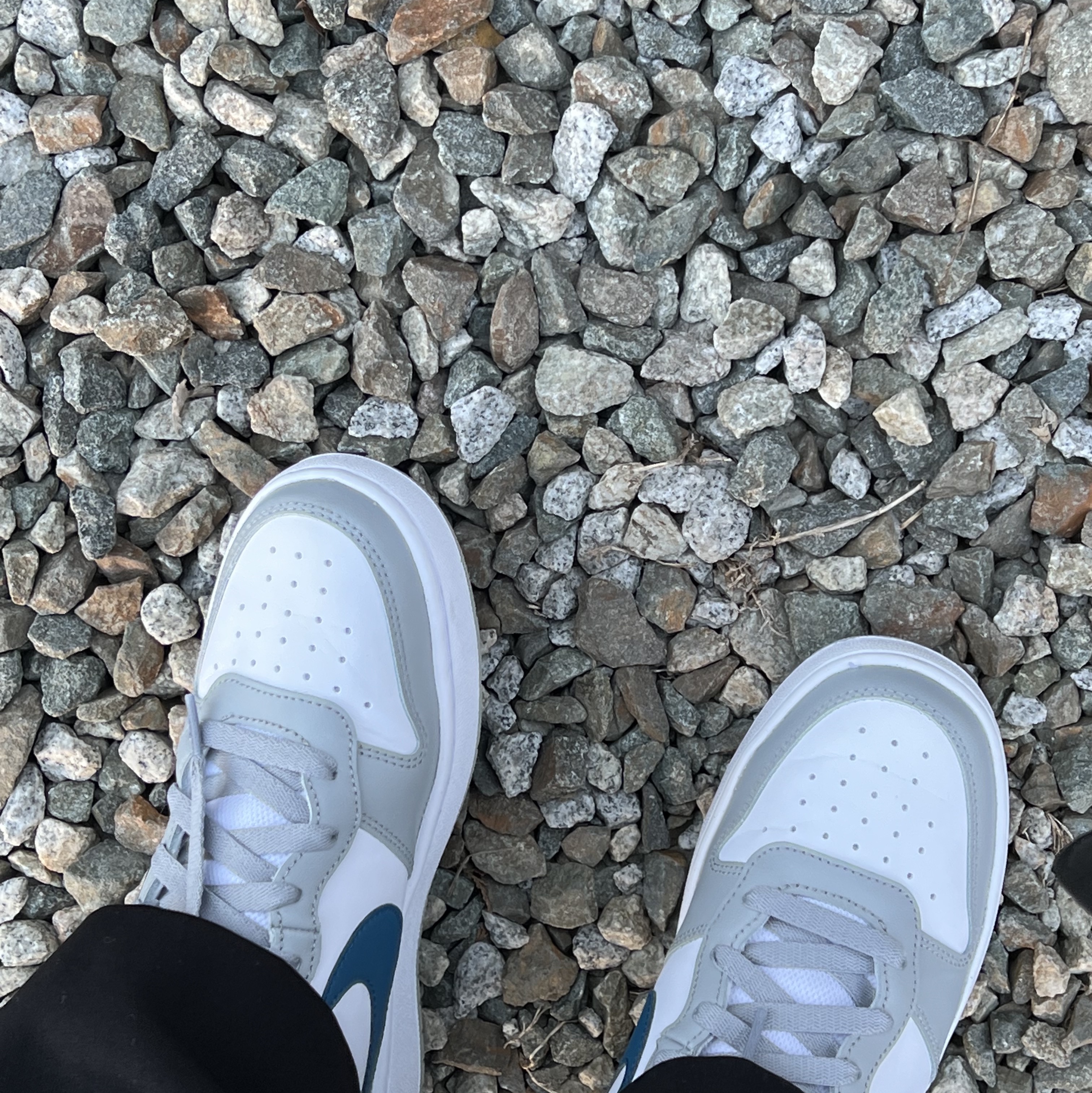 (GS) Nike Court Borough Low 2 Light Smoke Grey 착용 스타일 - 2