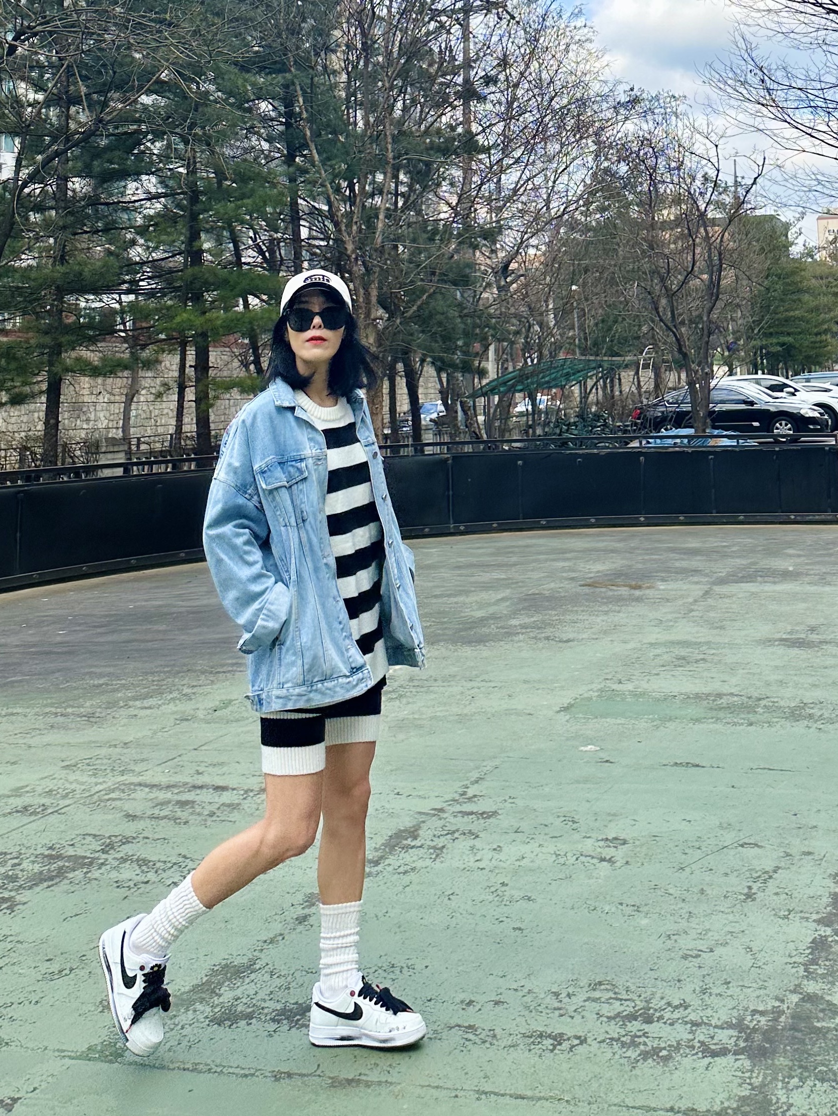 Nike x Peaceminusone Air Force 1 Low Para-Noise 2.0 착용 스타일 - 3