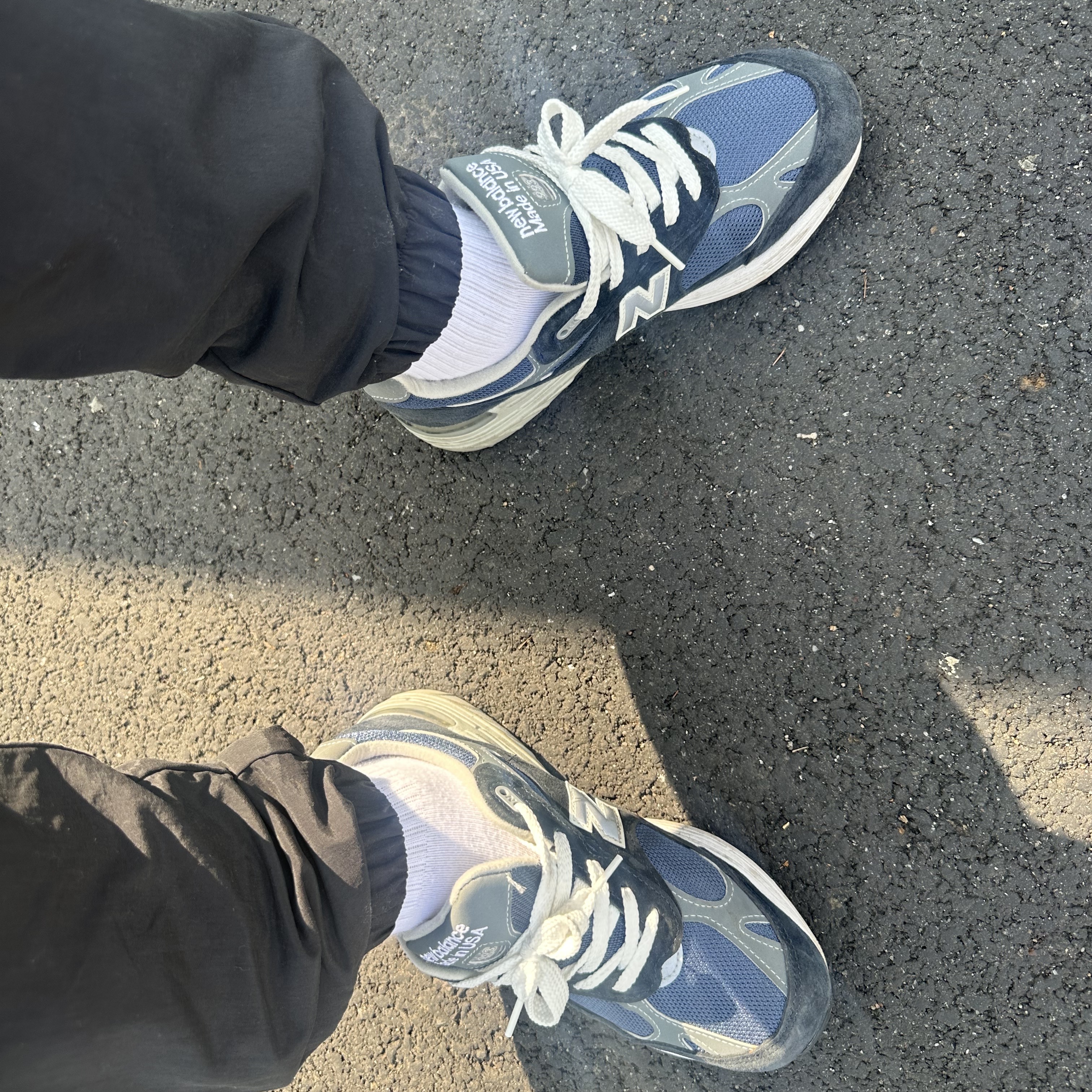 New Balance 993 Made in USA Navy - D Standard 착용 스타일