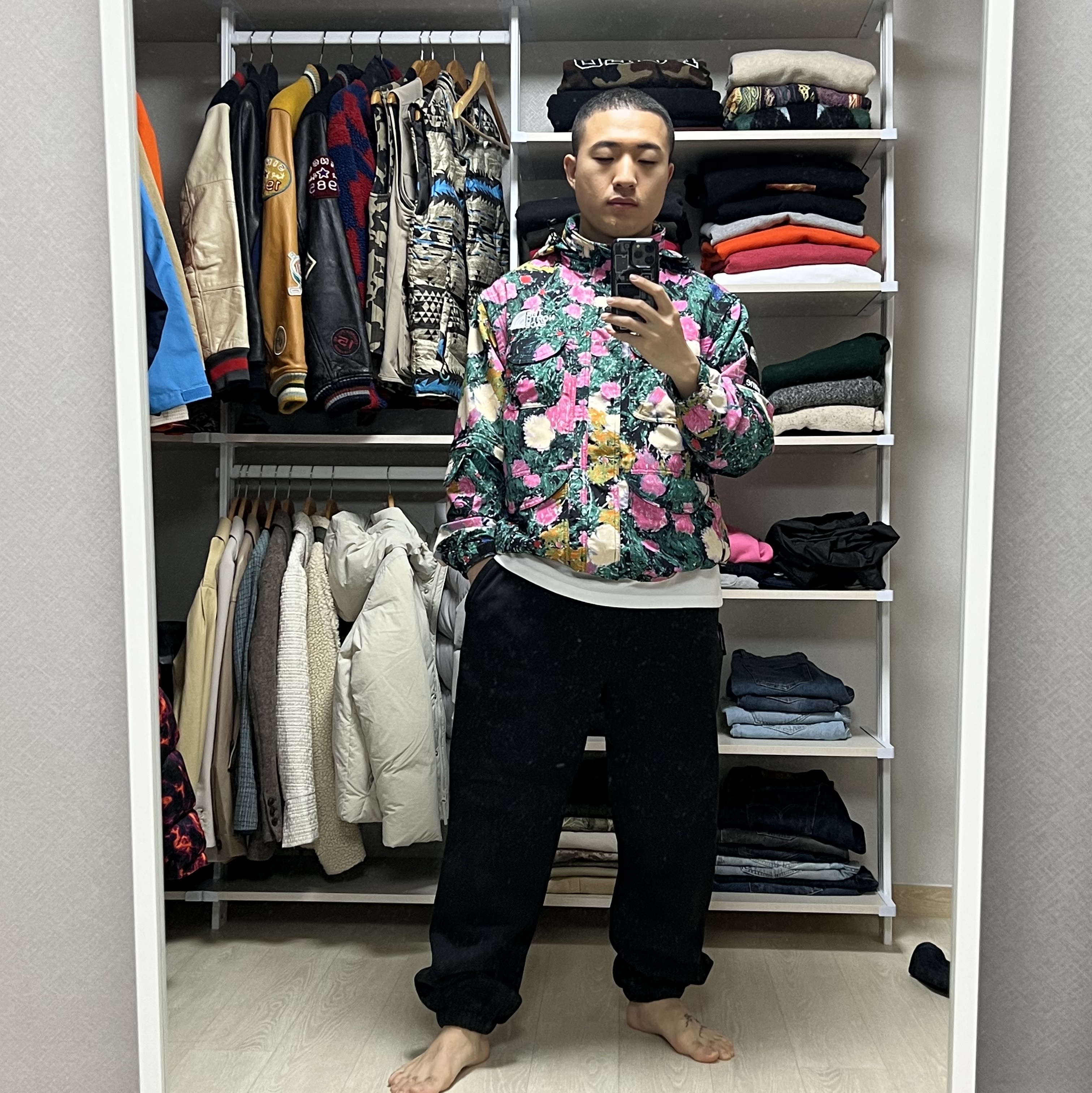 Supreme x The North Face Trekking Convertible Jacket Flowers - 22SS 착용 스타일 - 2