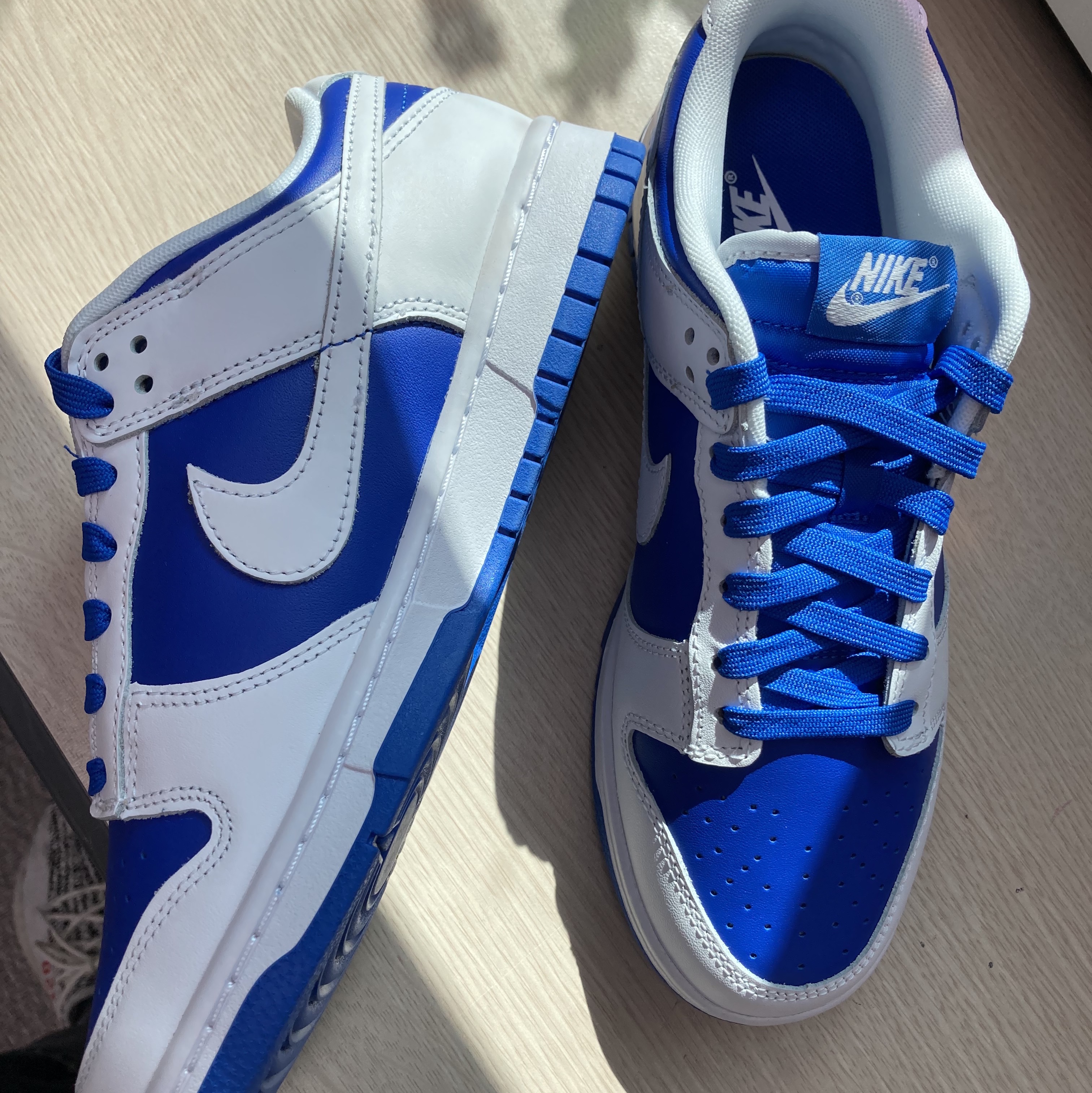 Nike Dunk Low Retro Racer Blue and White 착용 스타일