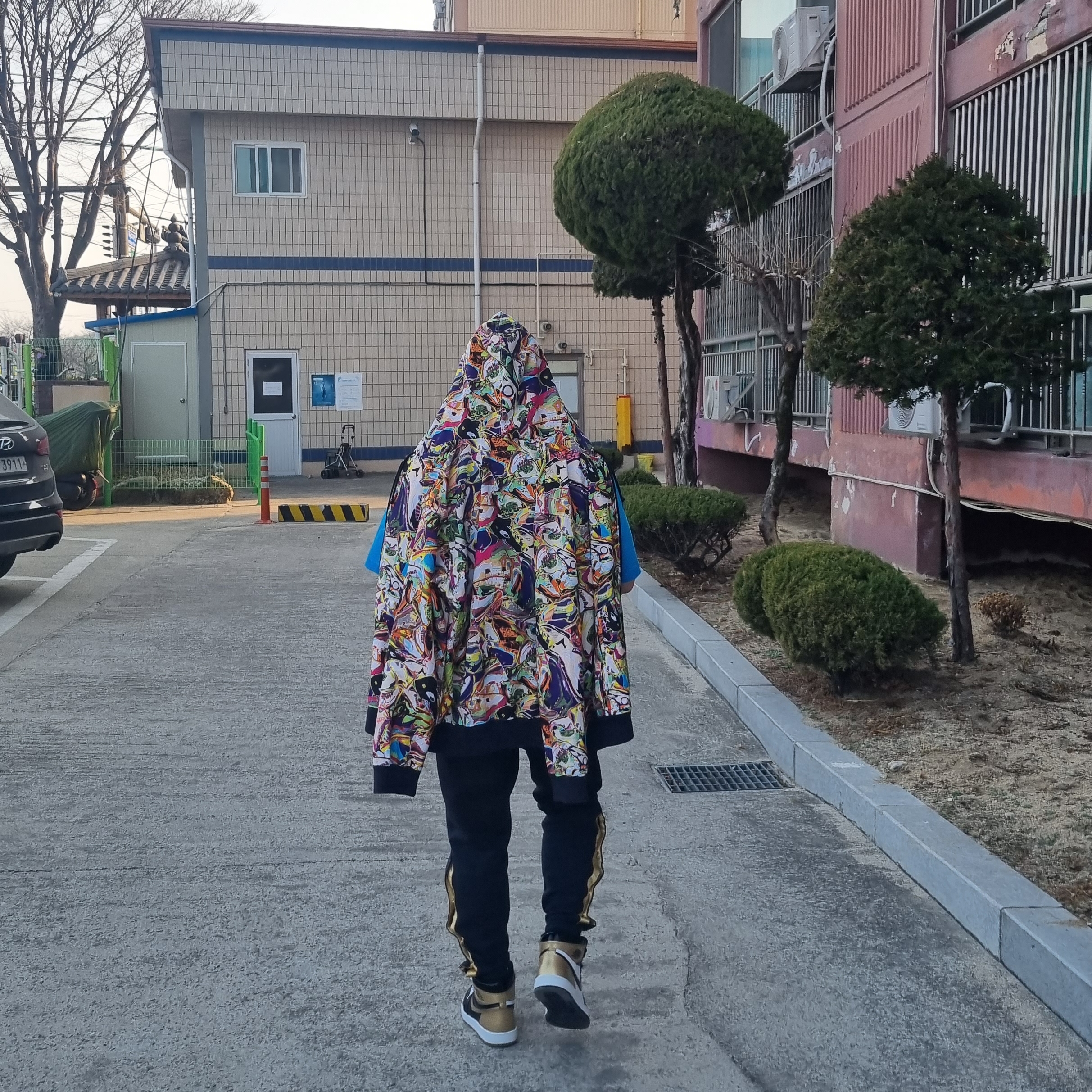 Jordan 1 Retro High Gold Top 3, Jordan x Union Graphic T-Shirt Equater Blue - Asia 착용 스타일 - 3