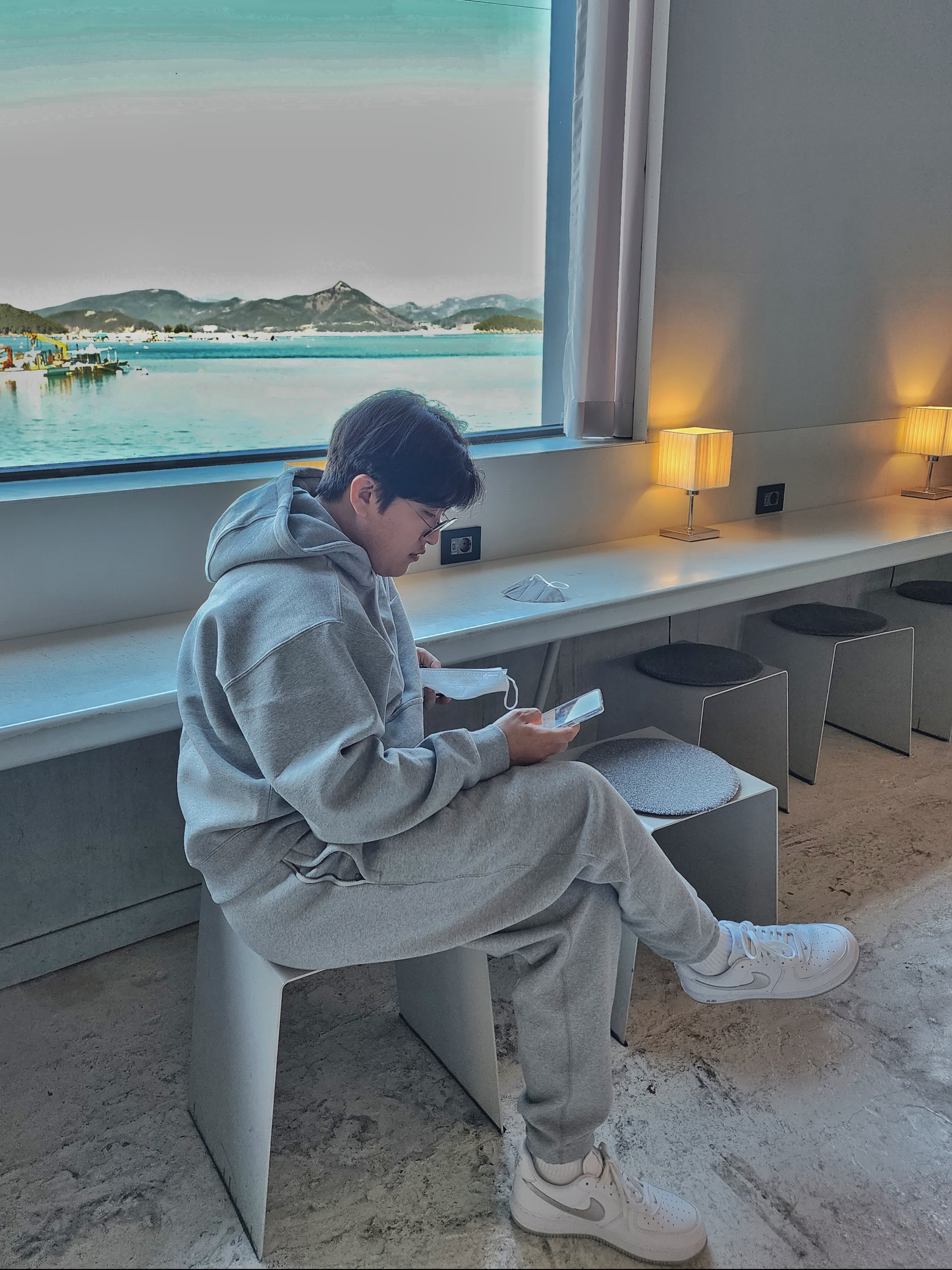 Nike NRG Solo Swoosh Fleece Hoodie Dark Grey Heather - Asia, Nike NRG Solo Swoosh Fleece Pants Dark Grey Heather - Asia 착용 스타일