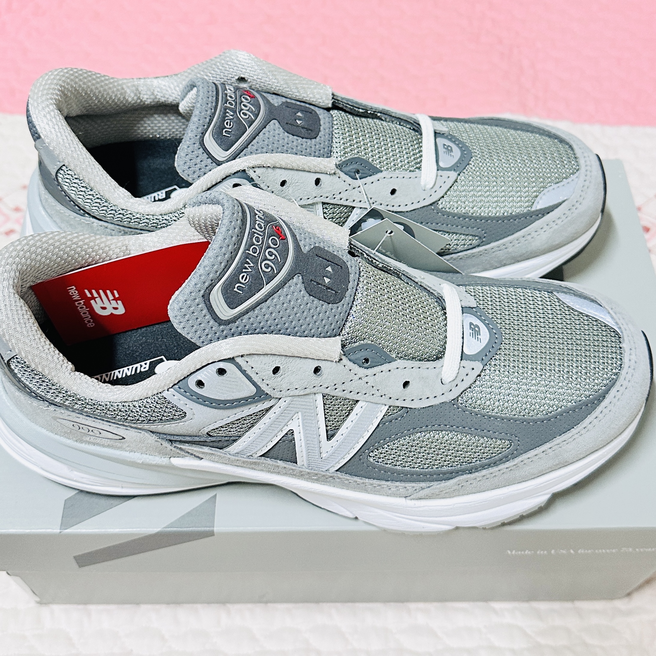 New Balance 990v6 Made in USA Grey - D Standard 착용 스타일 - 3