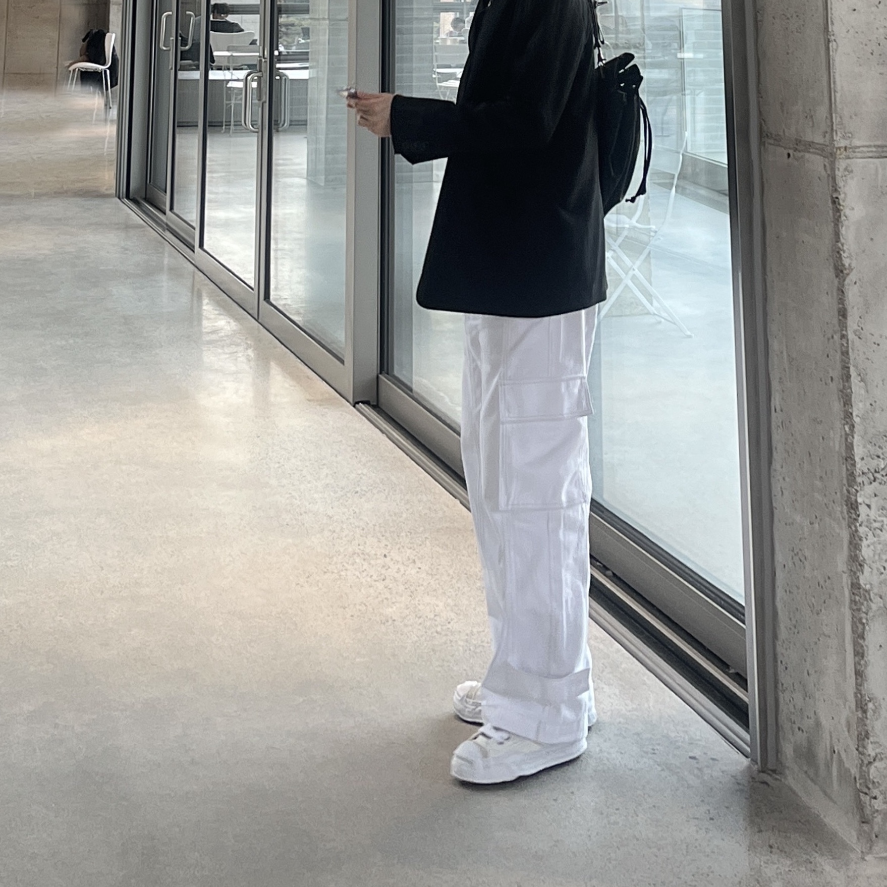 Maison Mihara Yasuhiro Hank OG Sole Canvas Low-top Sneakers White 착용 스타일