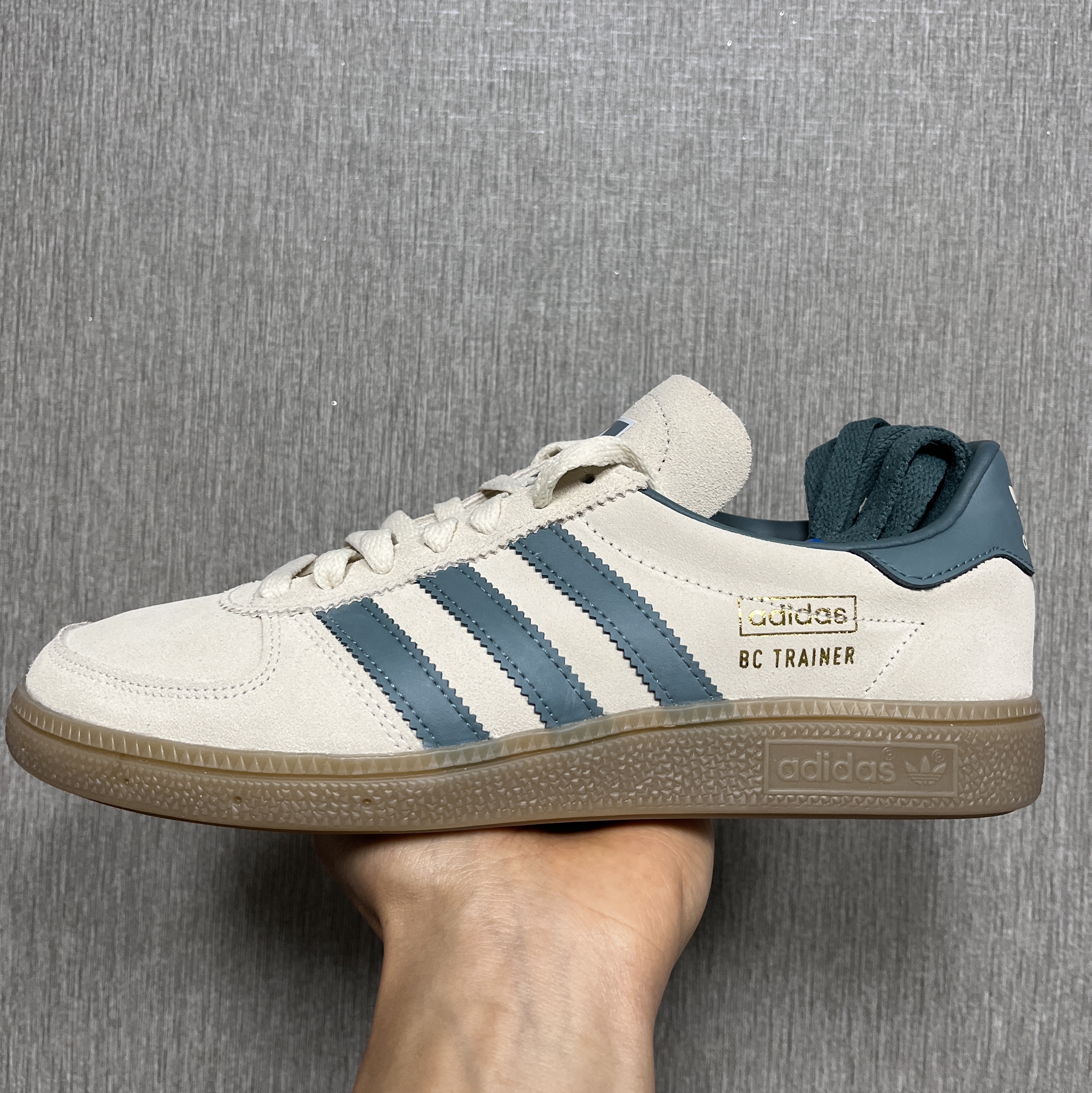 Adidas BC Trainer Cream White Hazy Emerald - Size? Exclusive 착용 스타일 - 2
