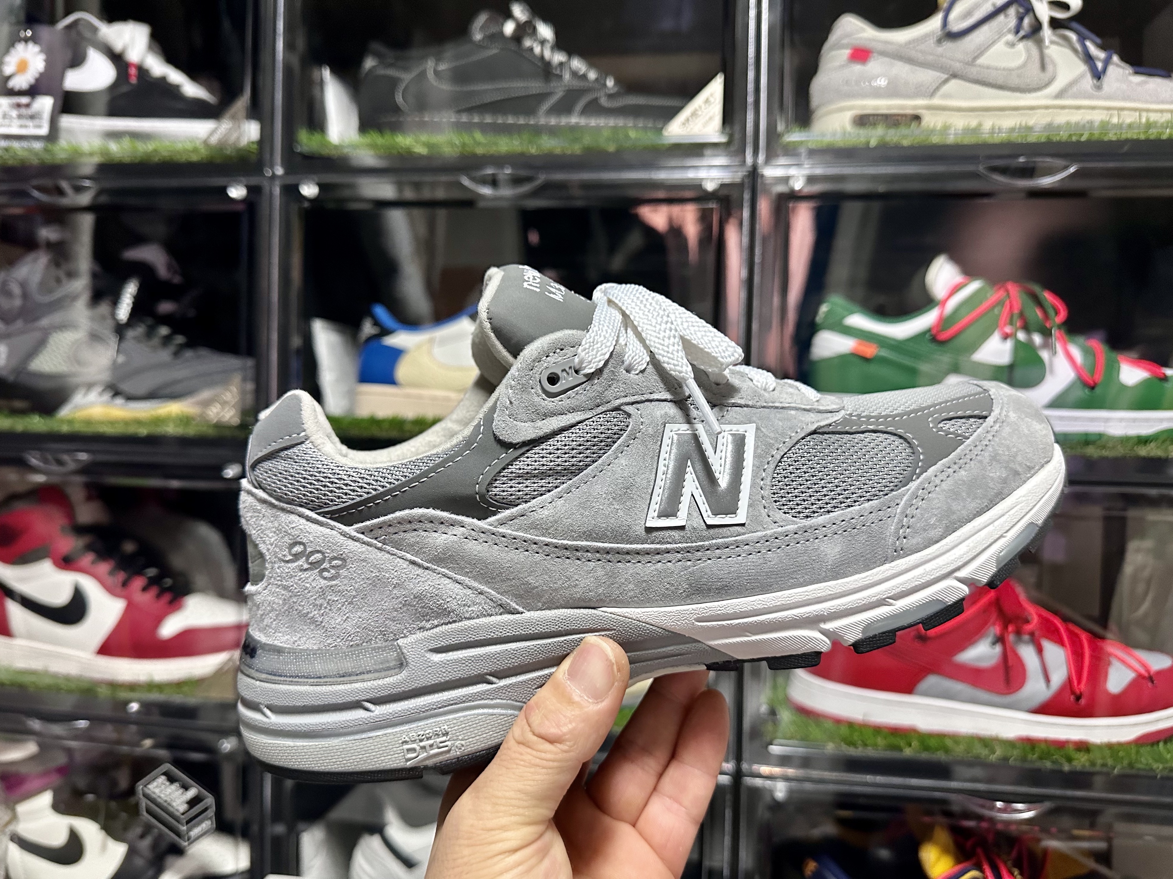 New Balance 993 Made in USA Grey - D Standard 착용 스타일 - 1