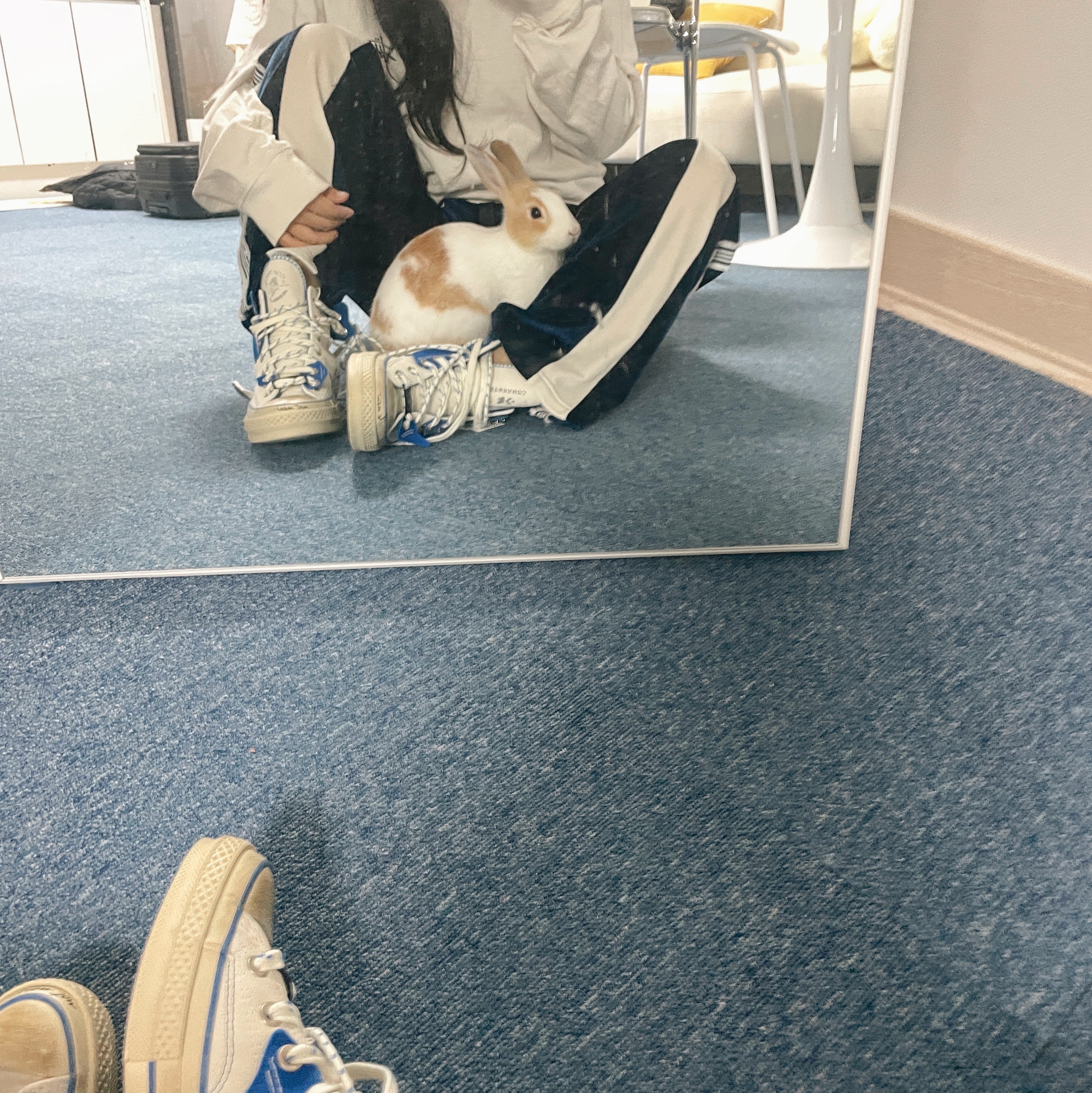 Converse x Ader Error Chuck 70 High White, Stussy Basic Stussy LS T-Shirt White 2022 착용 스타일 - 4