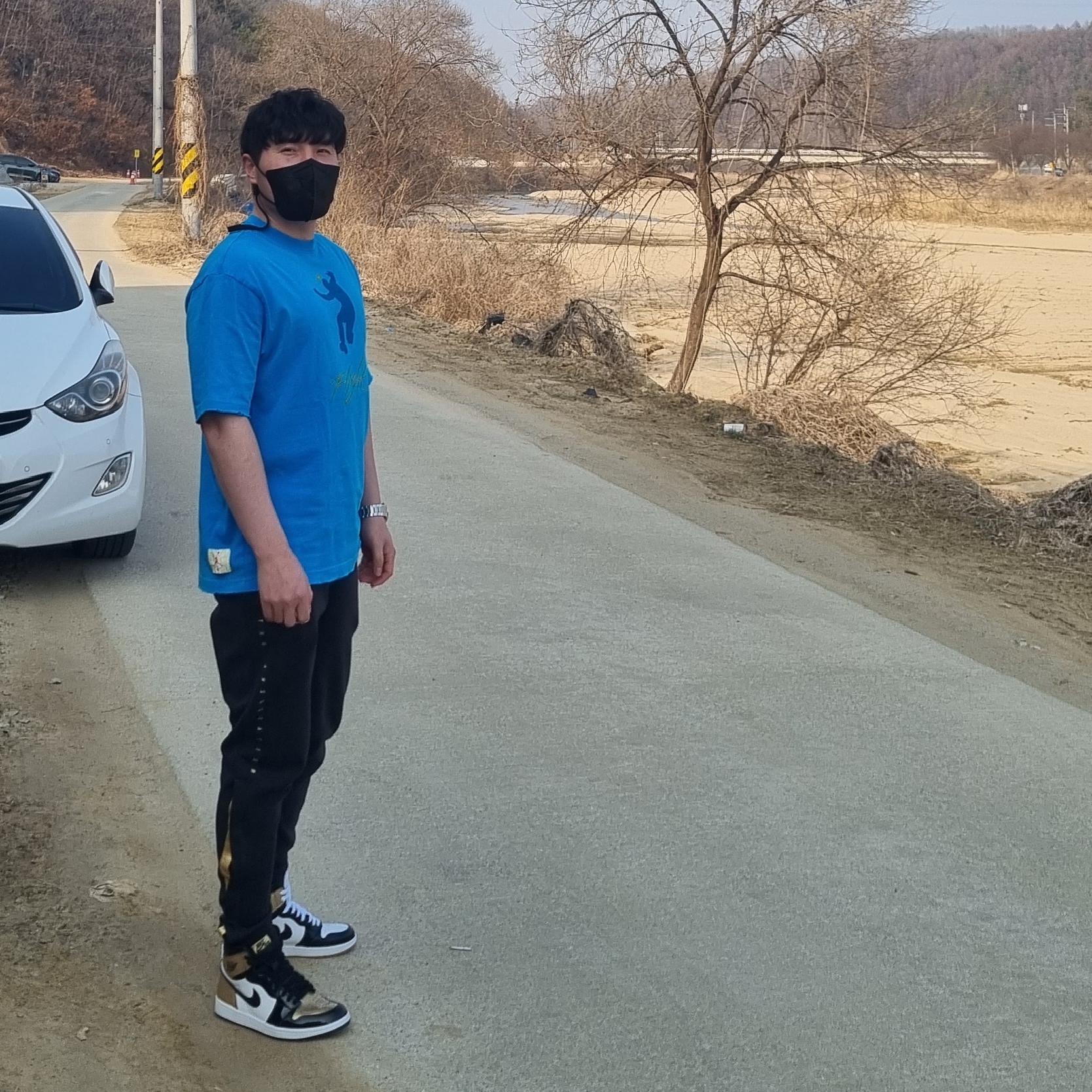 Jordan 1 Retro High Gold Top 3, Jordan x Union Graphic T-Shirt Equater Blue - Asia 착용 스타일 - 1