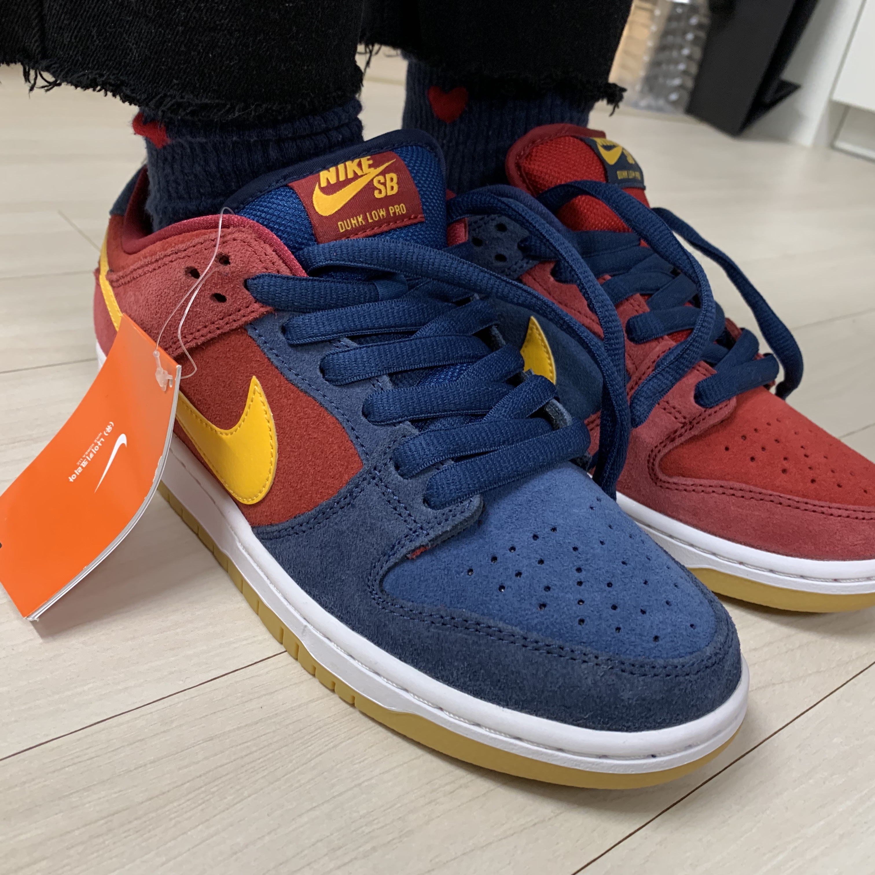 Nike SB Dunk Low Pro Premium Barcelona 착용 스타일 - 2