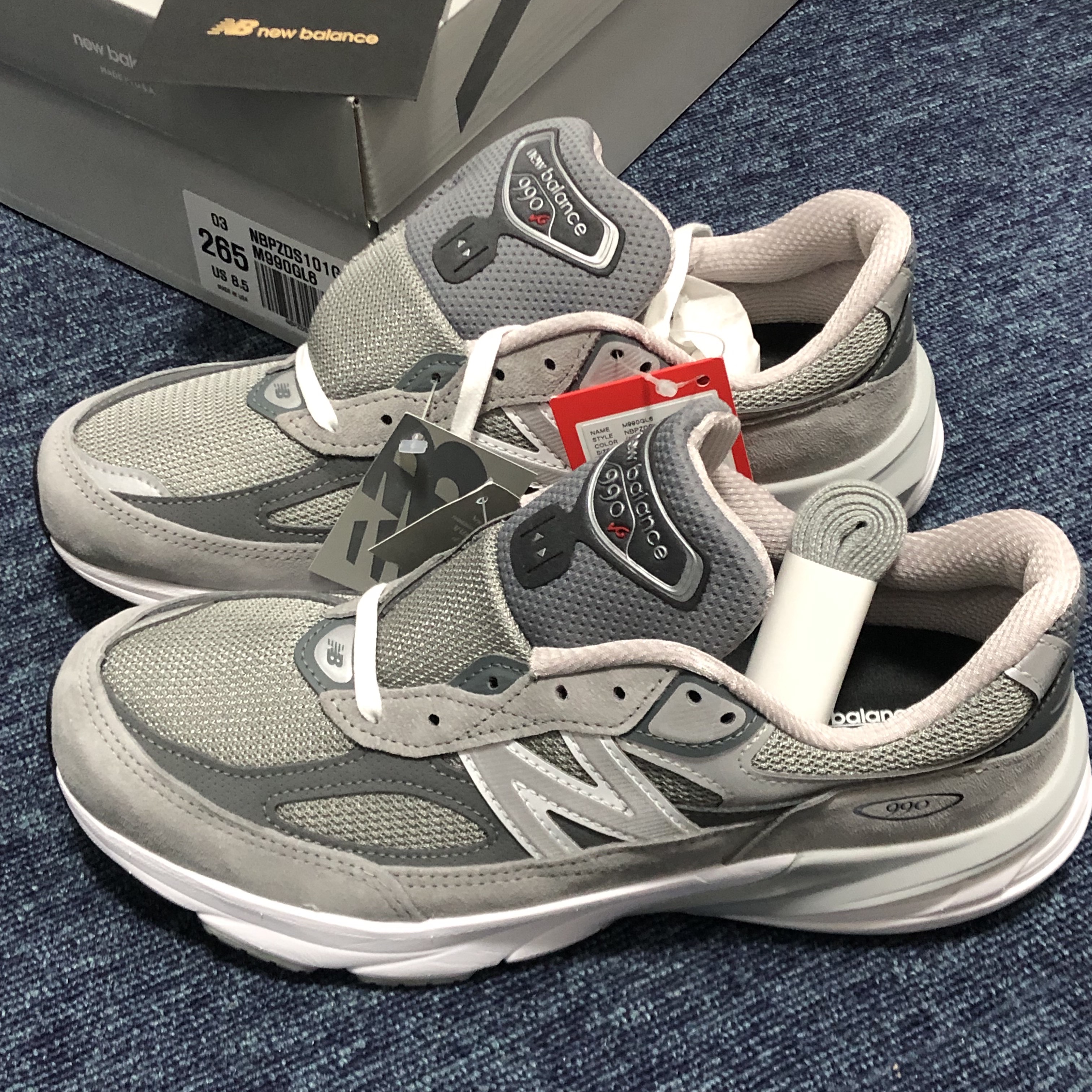 New Balance 990v6 Made in USA Grey - D Standard 착용 스타일