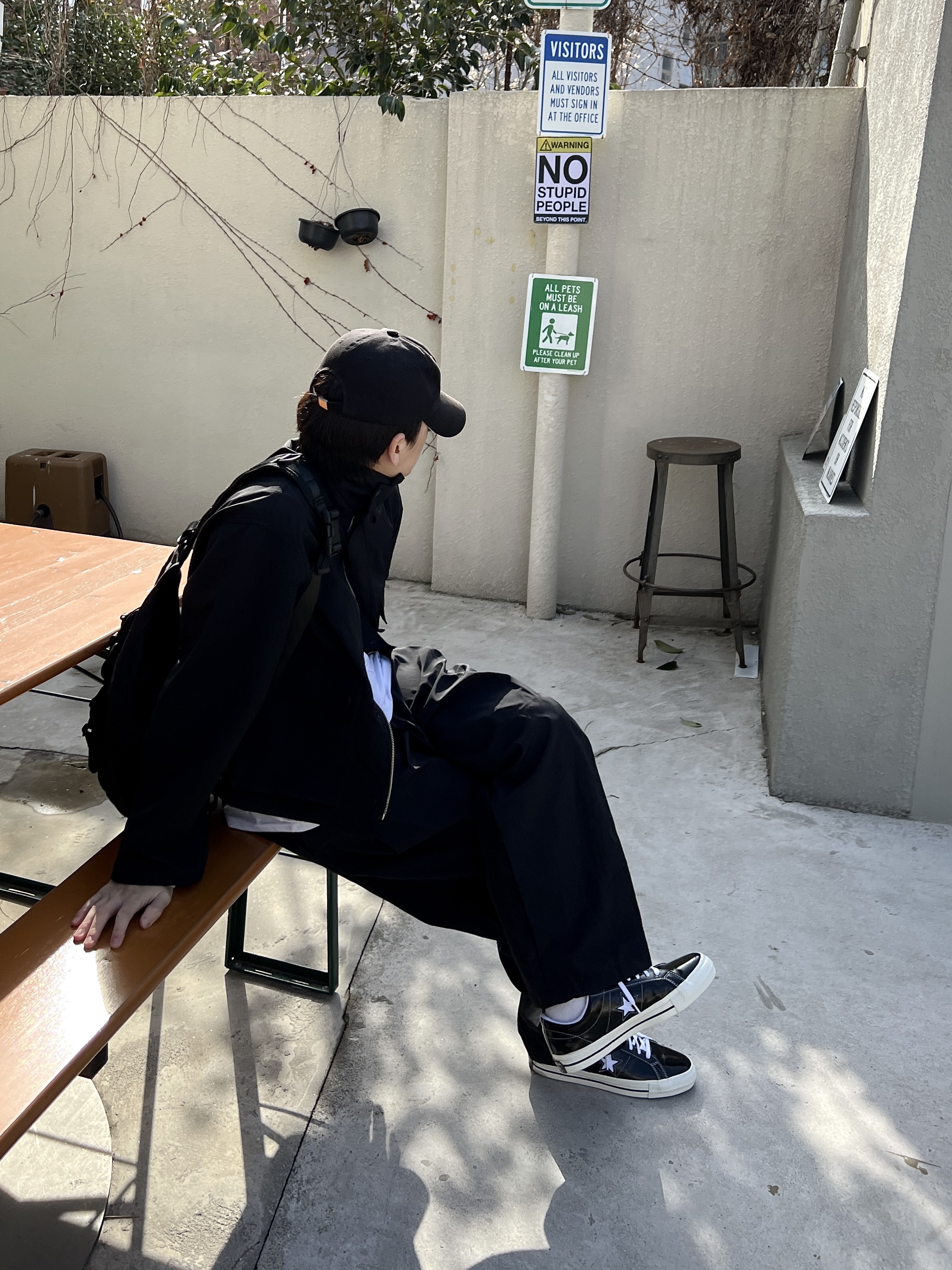 Converse One Star Ox Black 착용 스타일 - 4