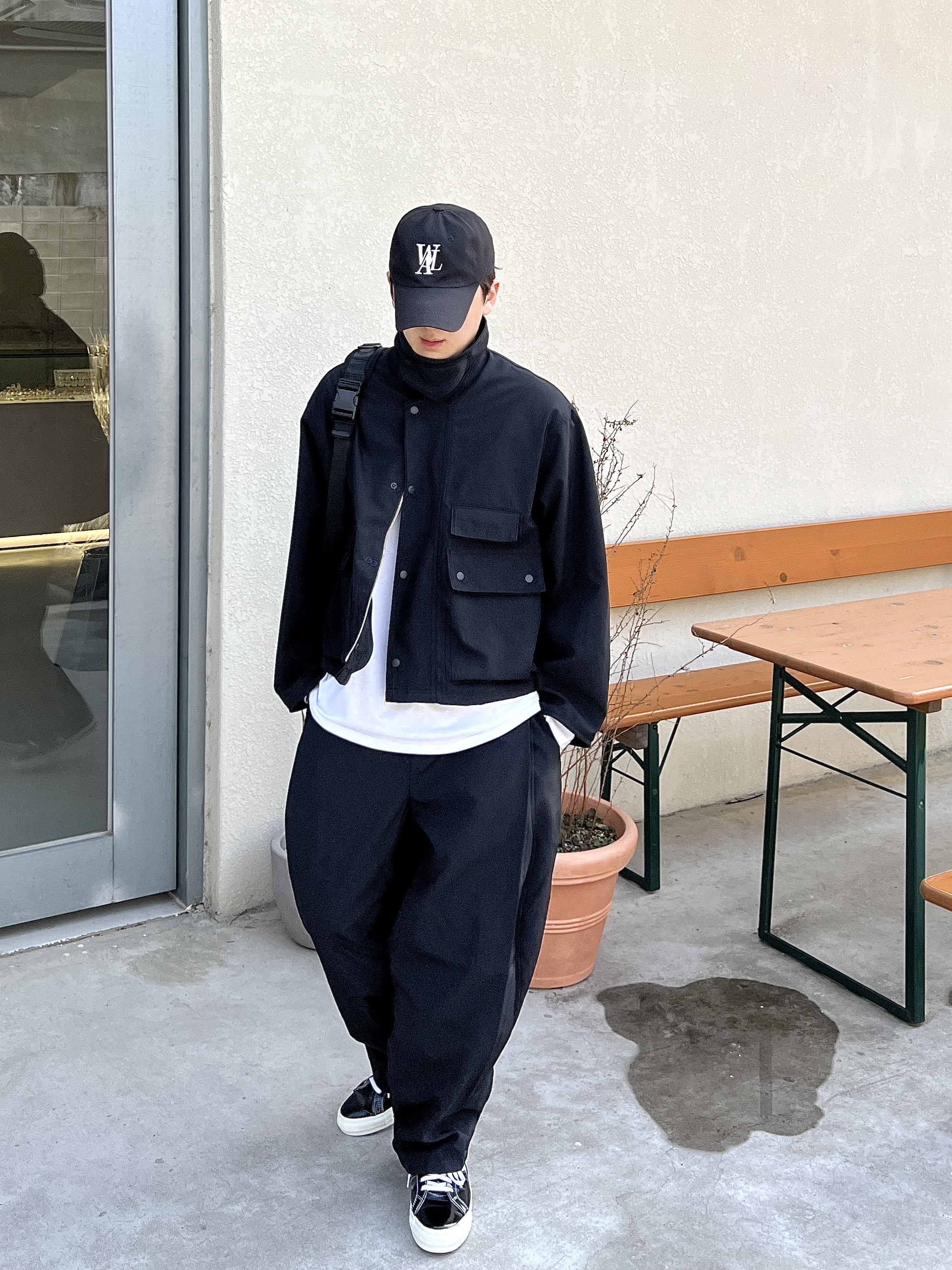 Converse One Star Ox Black 착용 스타일 - 2