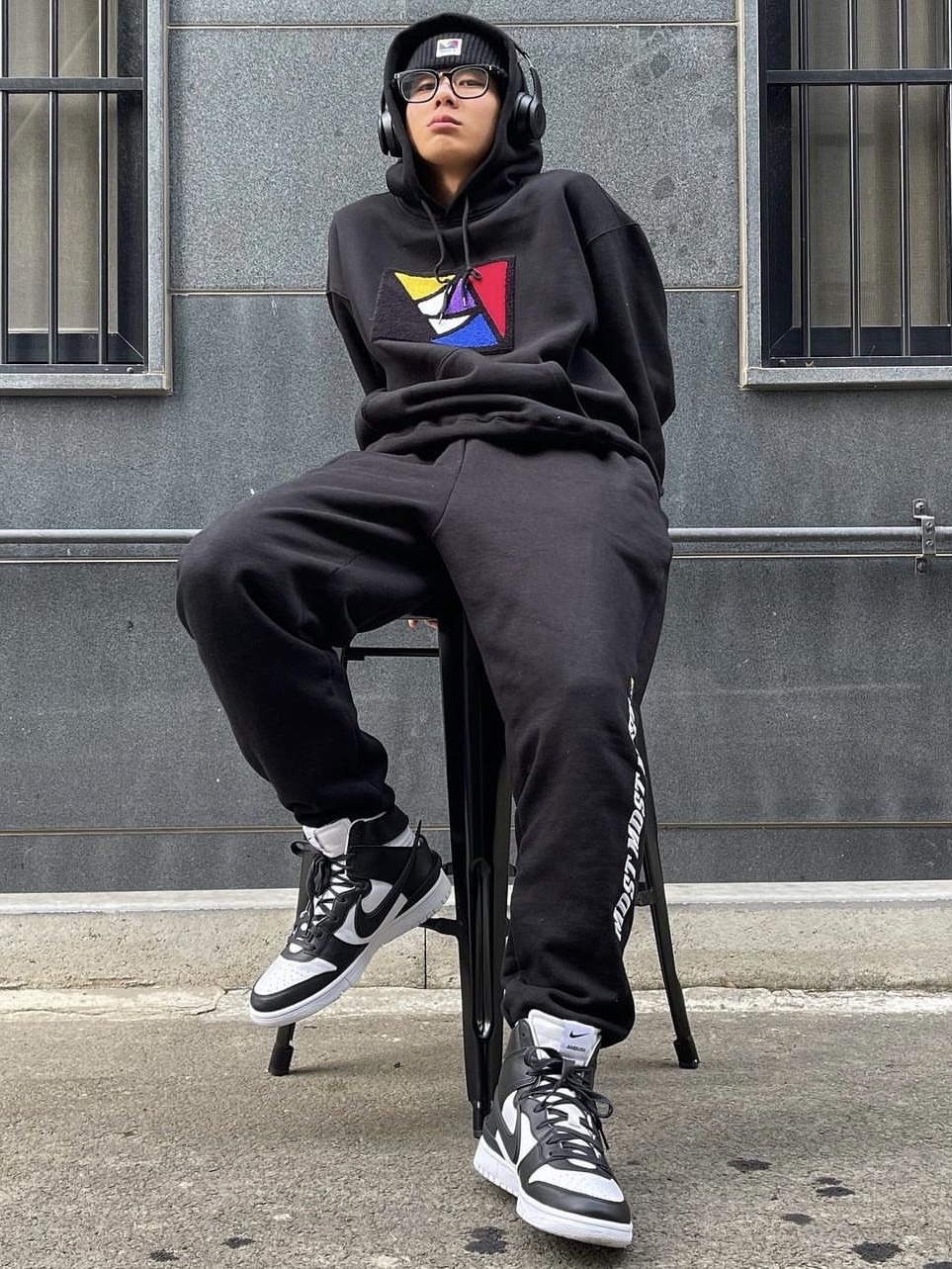 Nike x Ambush Dunk High Black 착용 스타일