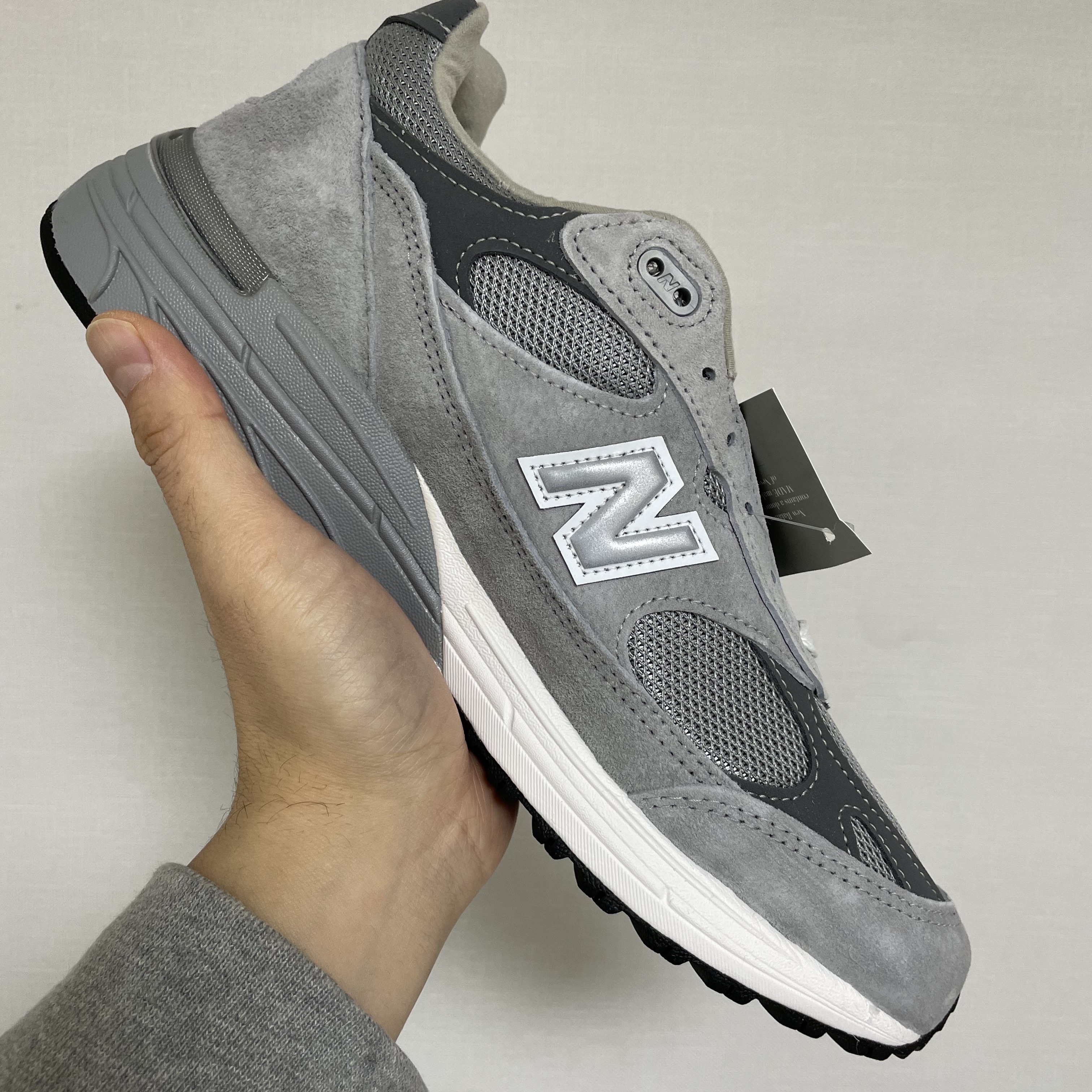 New Balance 993 Made in USA Grey - D Standard 착용 스타일 - 2