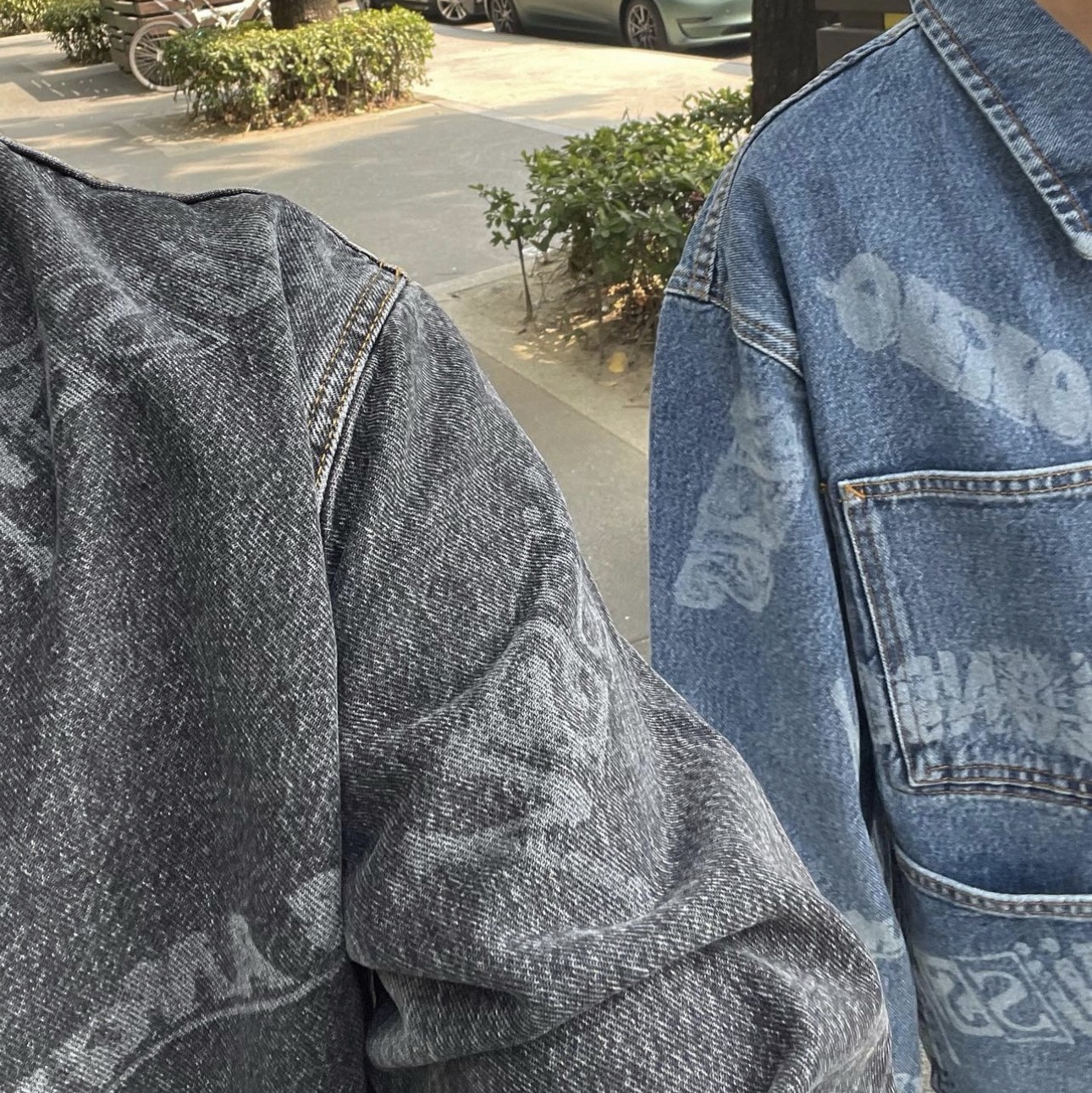 Stussy Worldwide Zip Work Jacket Stone Wash, Stussy Worldwide Big OL' Jeans Stone Wash 착용 스타일 - 1