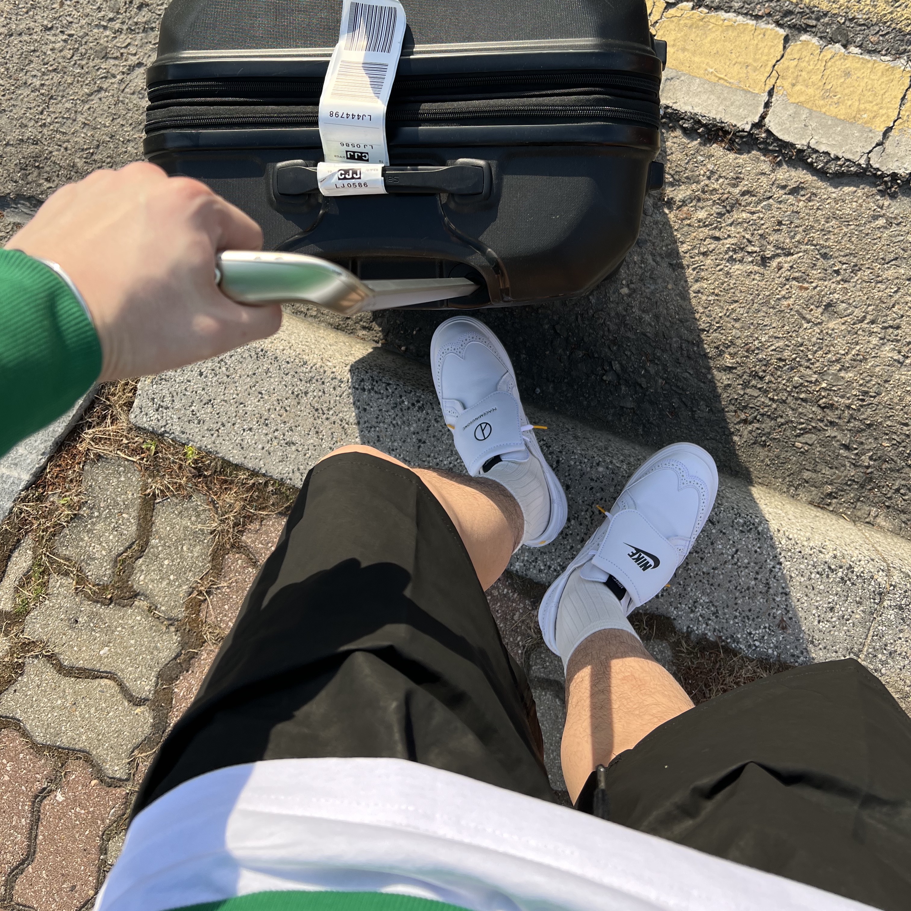 Nike x Peaceminusone Kwondo1 White 착용 스타일