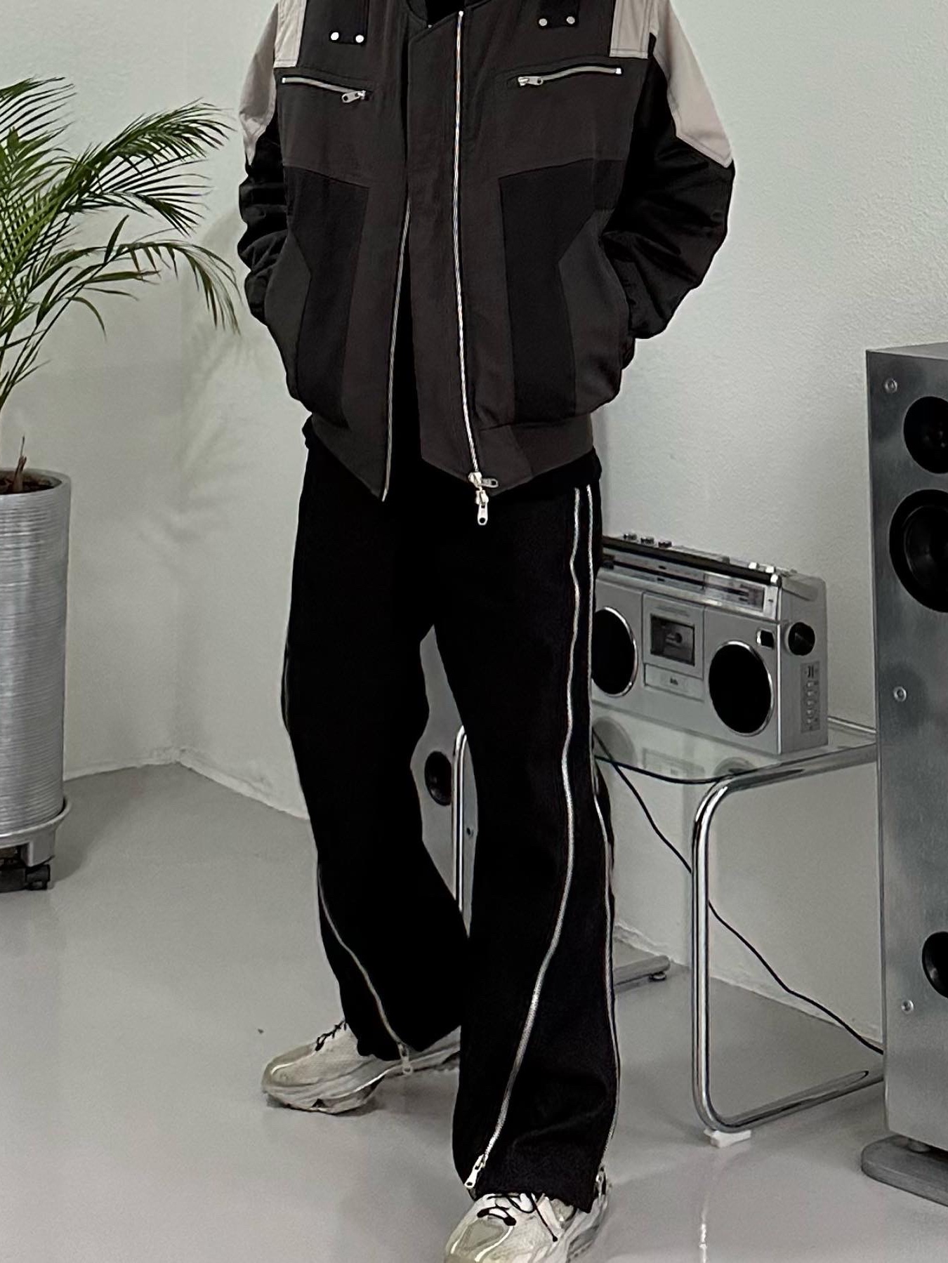 Nike x Matthew M Williams Zoom 004 Stone, Undermycar Wani Kame Multi Block Pocket Turtle Bomber Driftwood - 22FW 착용 스타일 - 2