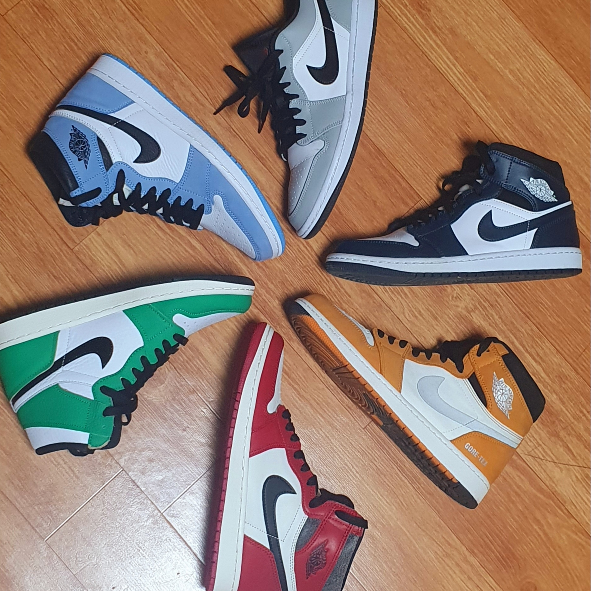 (W) Jordan 1 Retro High OG Lucky Green, Jordan 1 Retro High OG Chicago 2022 착용 스타일