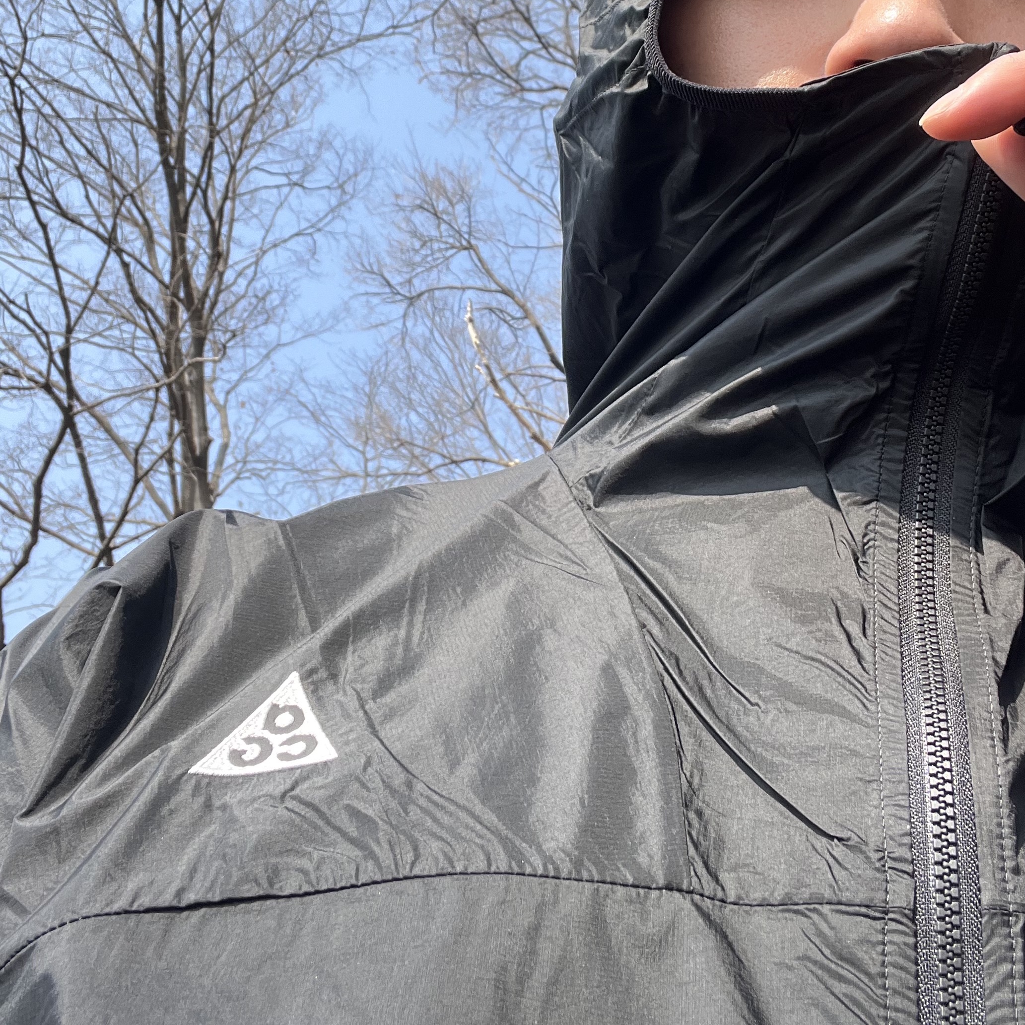 Nike ACG Cinder Cone Windproof Jacket Black - Asia 착용 스타일