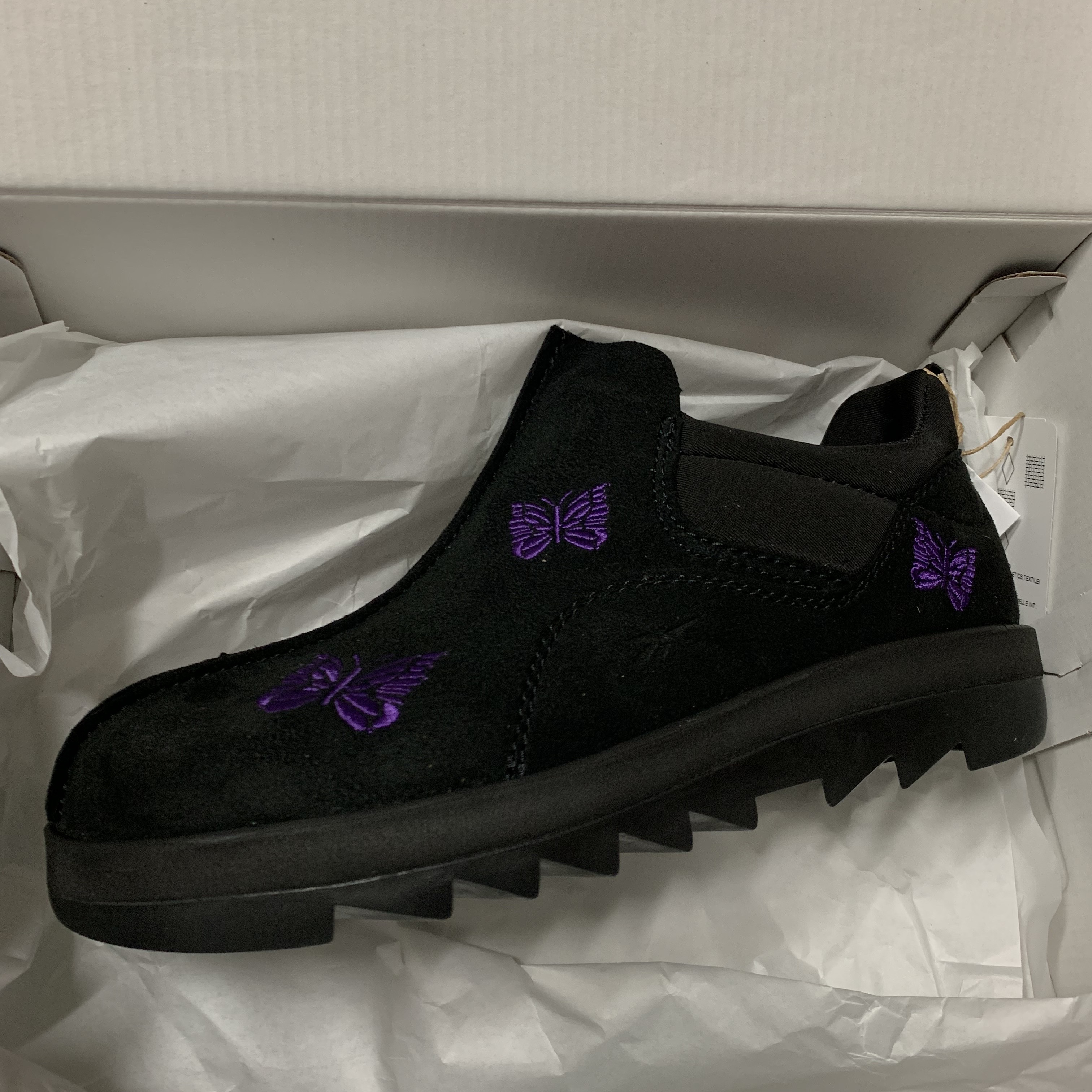 Reebok x Needles Beatnik Moc Core Black Extreme Purple 착용 스타일