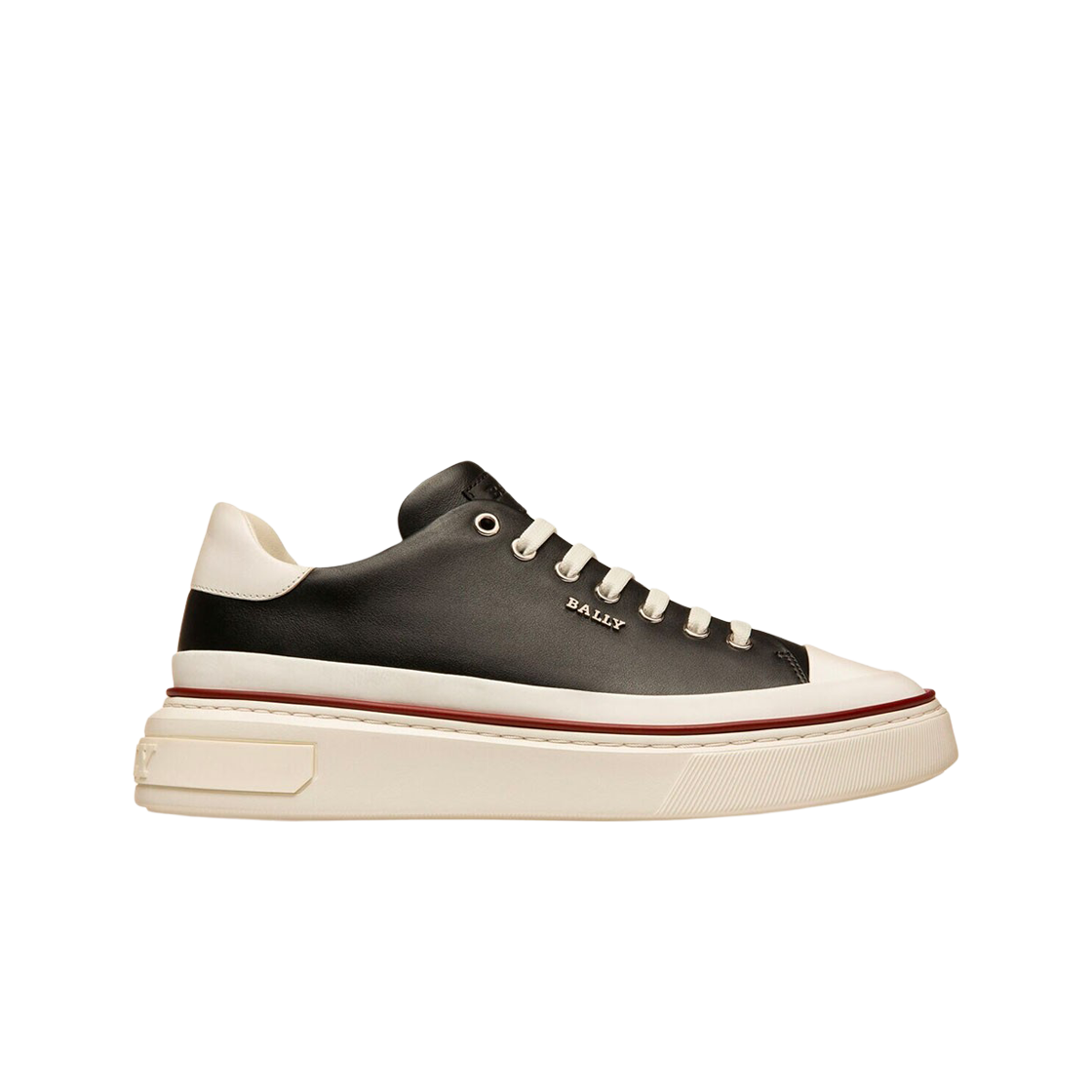 발리 메일리 레더 스니커즈 블랙 화이트(Bally Maily Leather Sneakers Black White) - 1