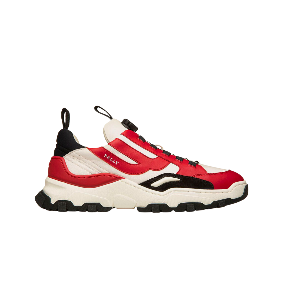 발리 해리스 레더 스니커즈 레드 화이트 블랙(Bally Harrys Leather Sneakers Red White Black) - 1
