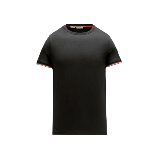 몽클레르 코튼 티셔츠 블랙 - 23SS