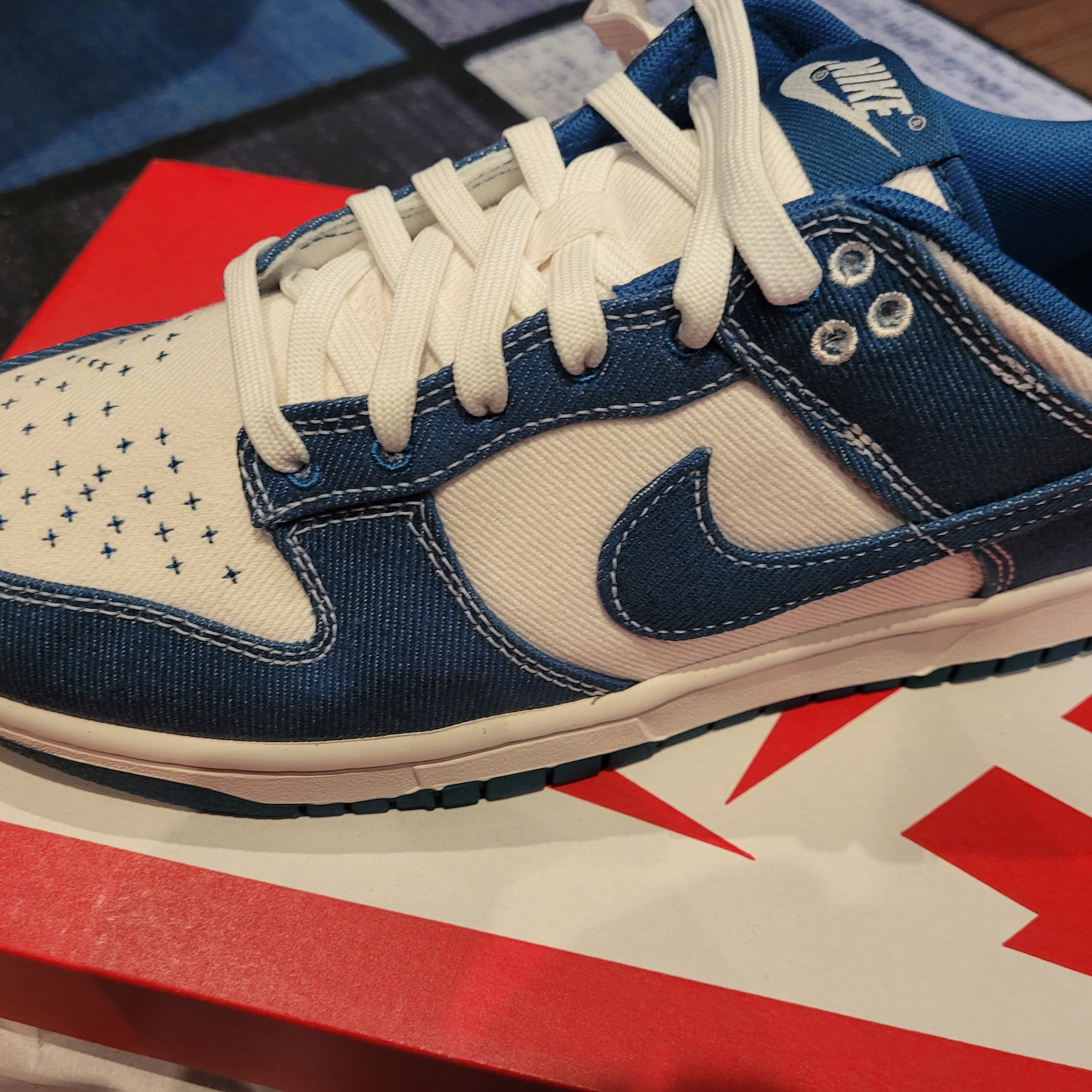 Nike Dunk Low Retro SE Industrial Blue 착용 스타일 - 2